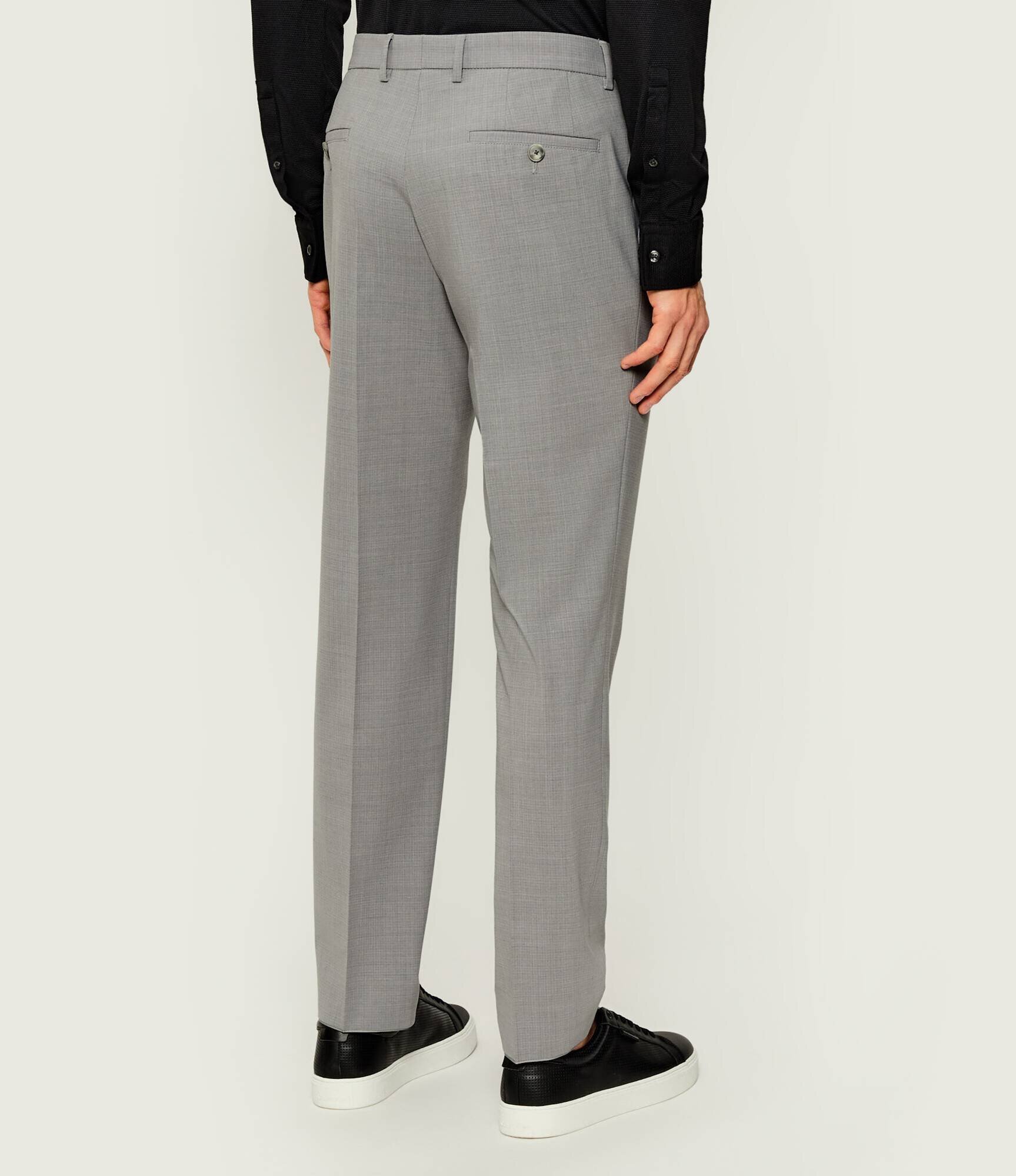 BOSS Black Costum P-Huge-2Pcs-WG-253 | Slim Fit cu adaos de lână