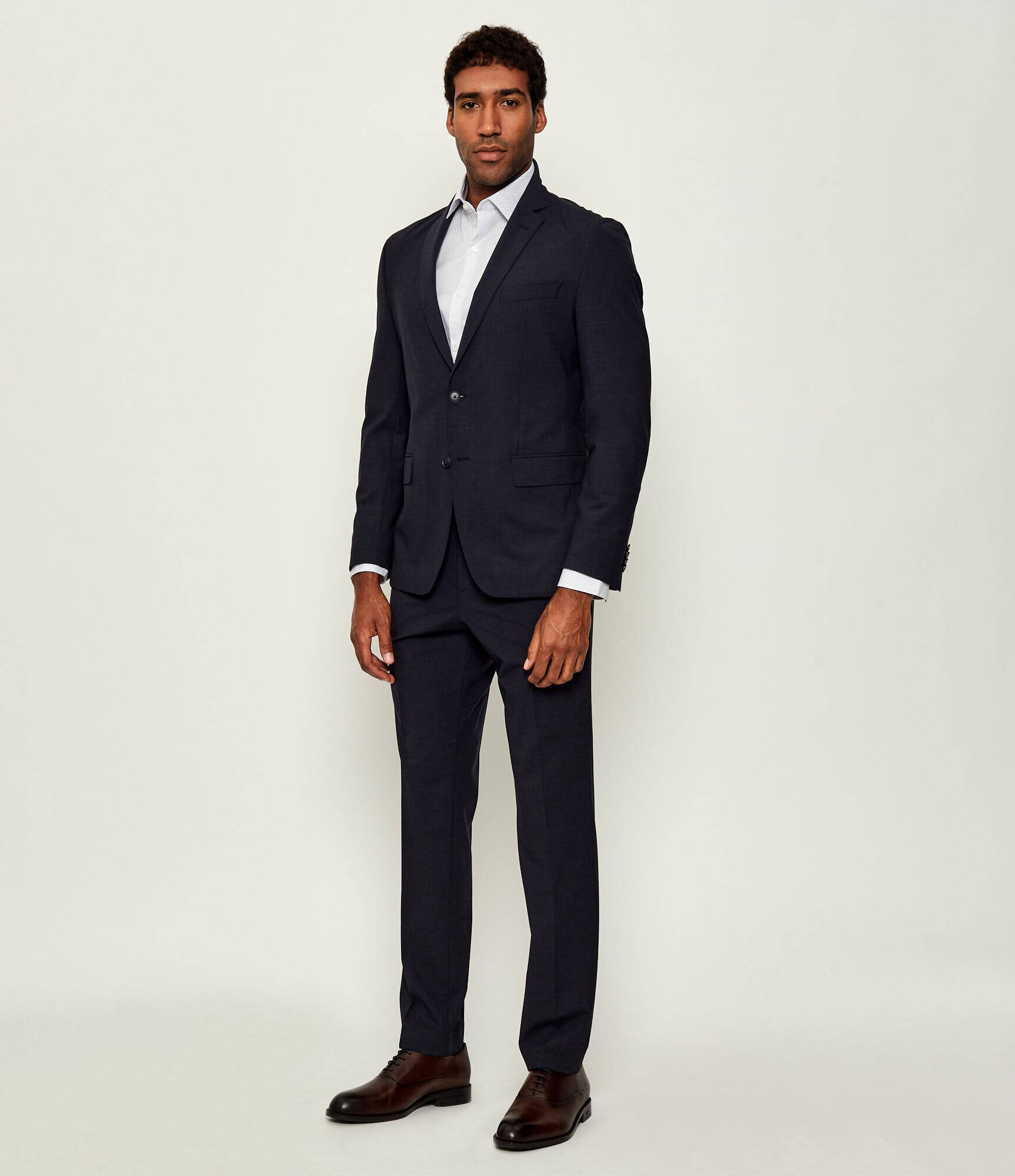 BOSS Black Costum P-Huge-2Pcs-WG-253 | Slim Fit cu adaos de lână