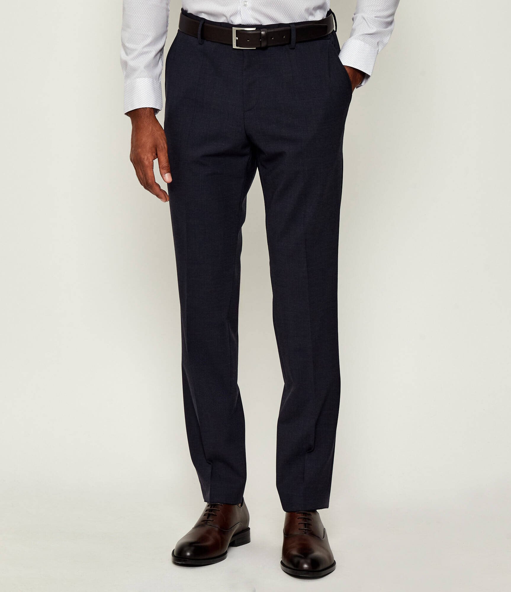 BOSS Black Costum P-Huge-2Pcs-WG-253 | Slim Fit cu adaos de lână