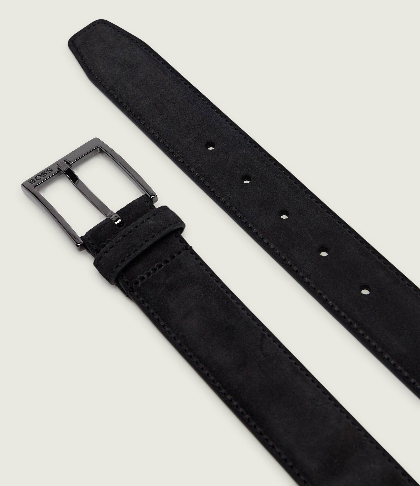 BOSS Black Curea Elloy-Sd-GmSt_Sz35 | piele întoarsă