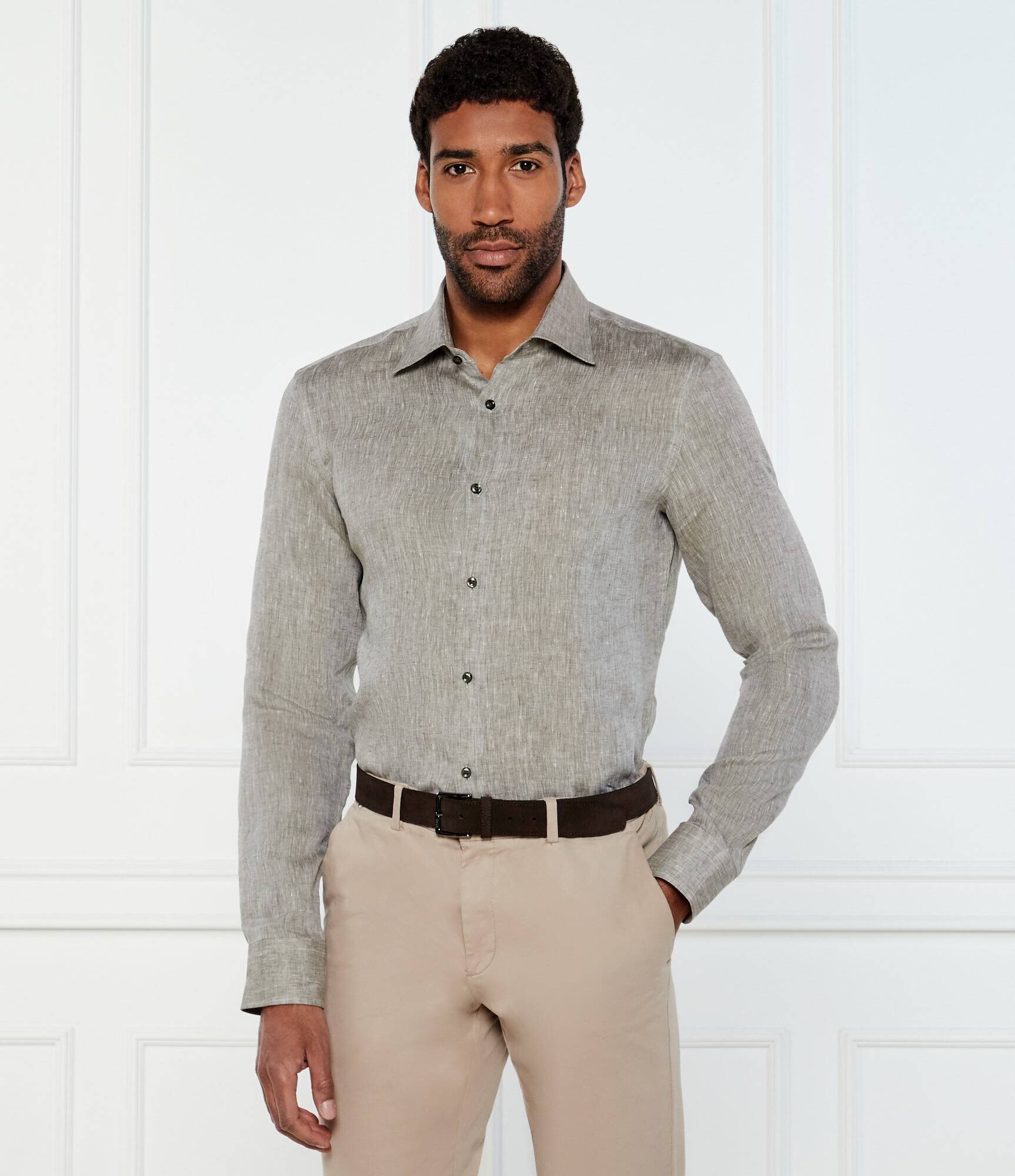 BOSS Black De in cămașă H-HANK-kent-C1-214 | Slim Fit