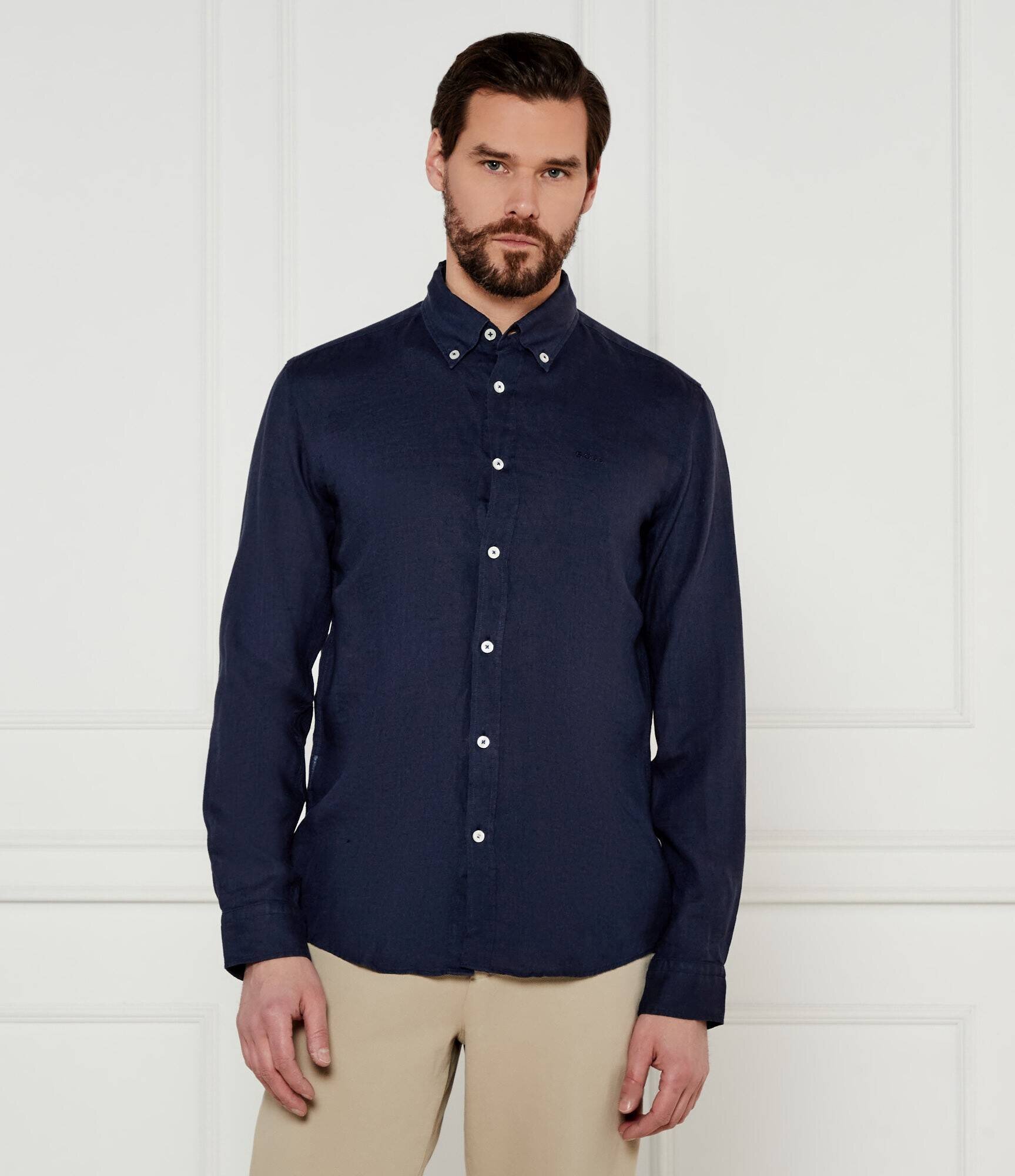 BOSS Black De in cămașă H-ROAN-BD-E-C1-243 | Slim Fit