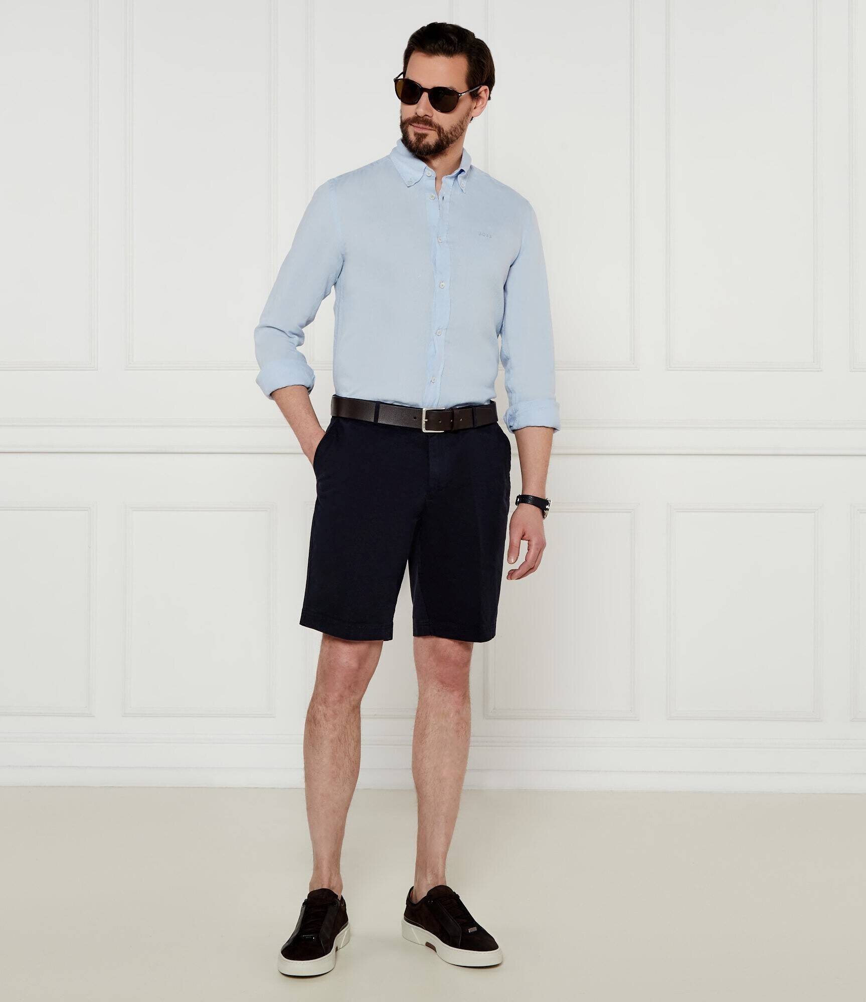 BOSS Black De in cămașă H-ROAN-BD-E-C1-243 | Slim Fit