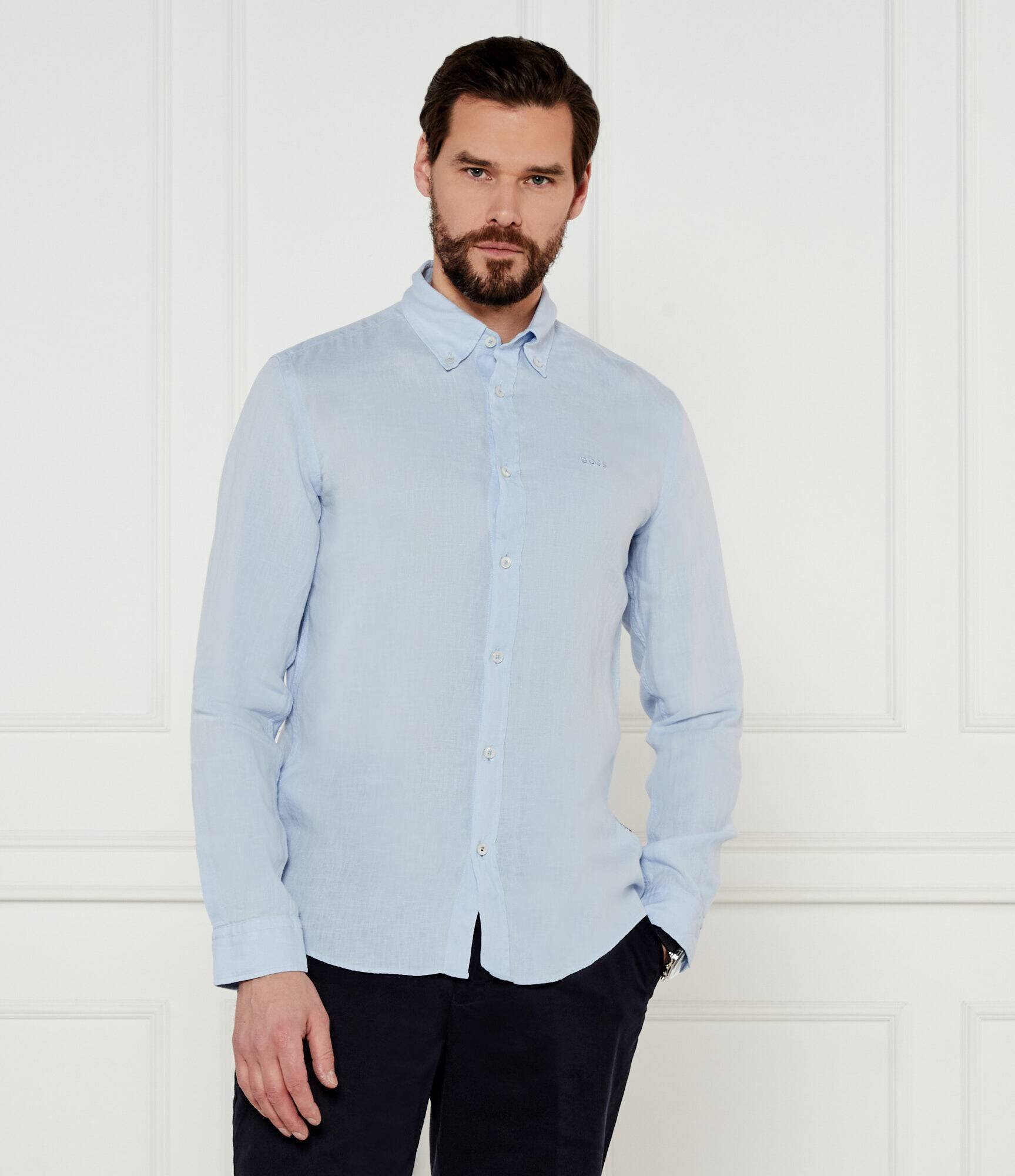 BOSS Black De in cămașă H-ROAN-BD-E-C1-243 | Slim Fit