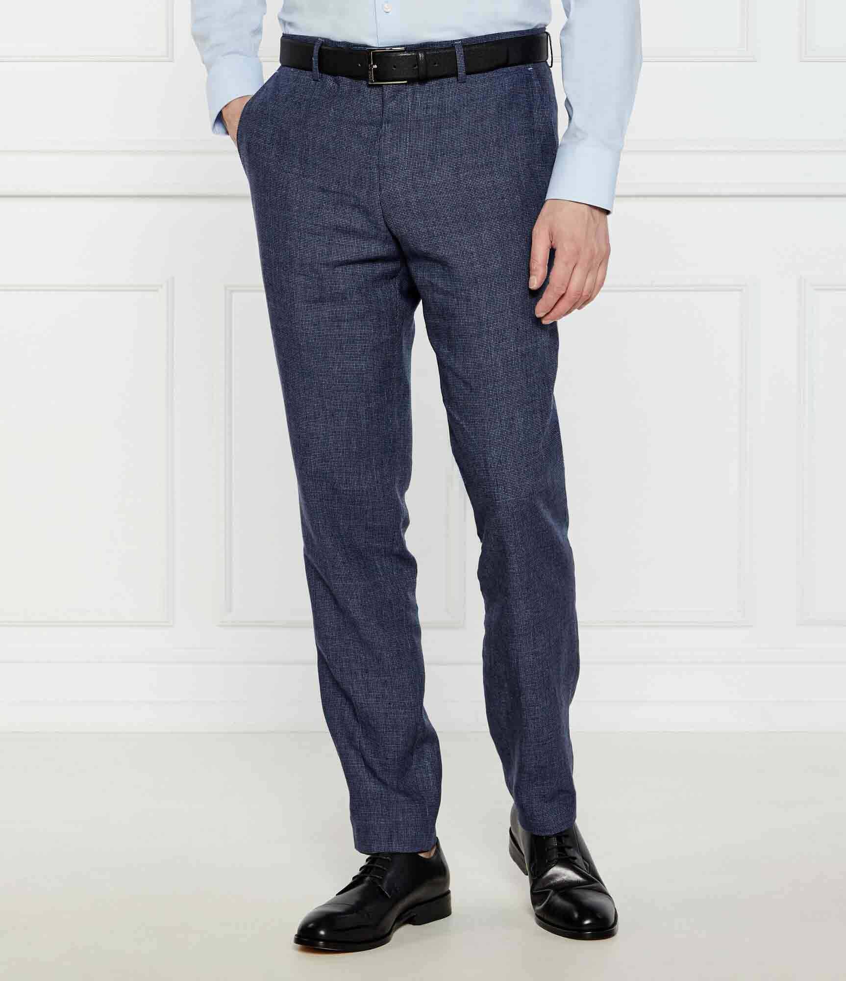 BOSS Black De in costum C-Huge-2Pcs-Peak-252 | Slim Fit cu adaos de lână