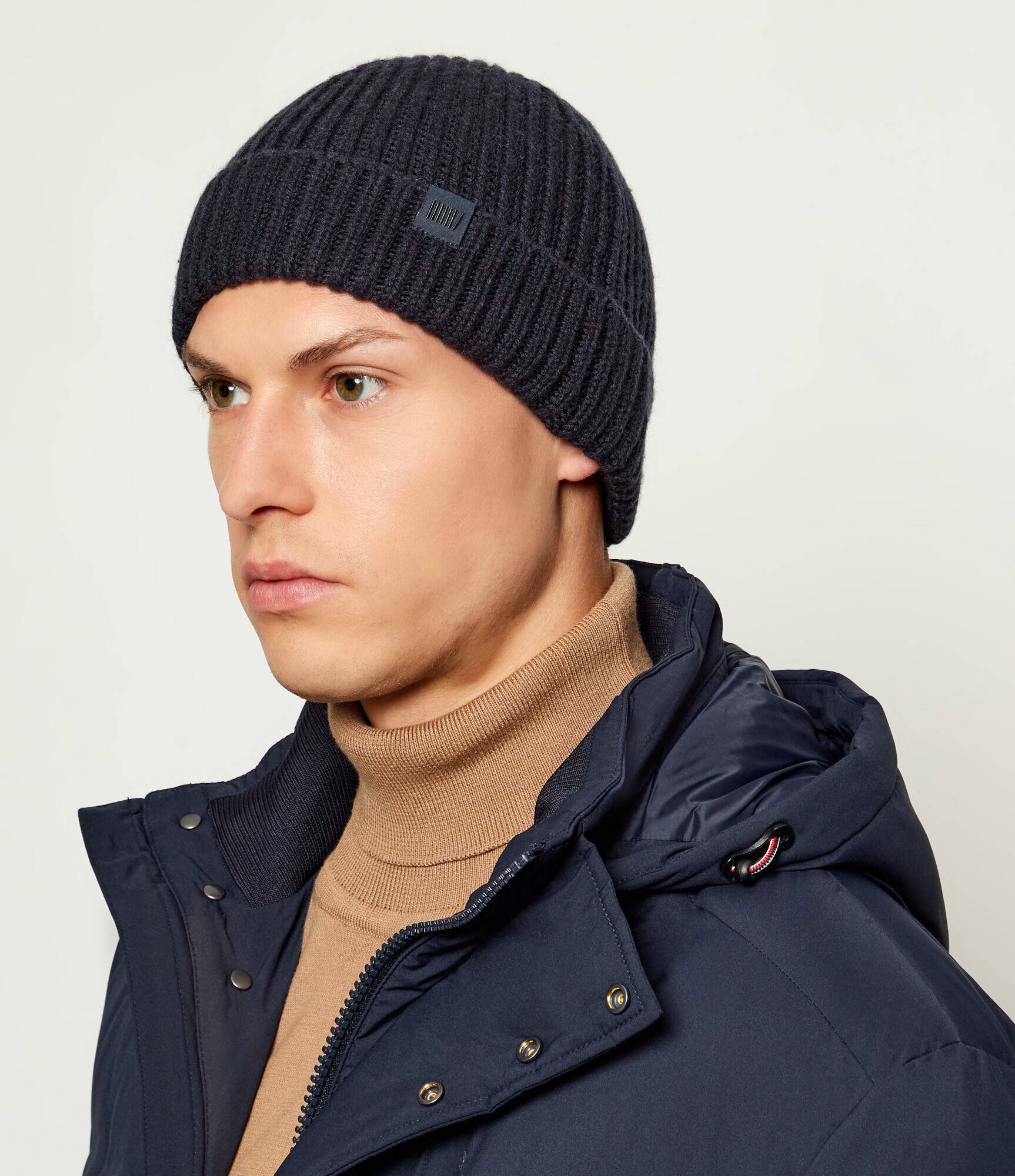 BOSS Black De lână căciulă Hero_Hat_DB | Boss x David Beckham cu adaos de cașmir