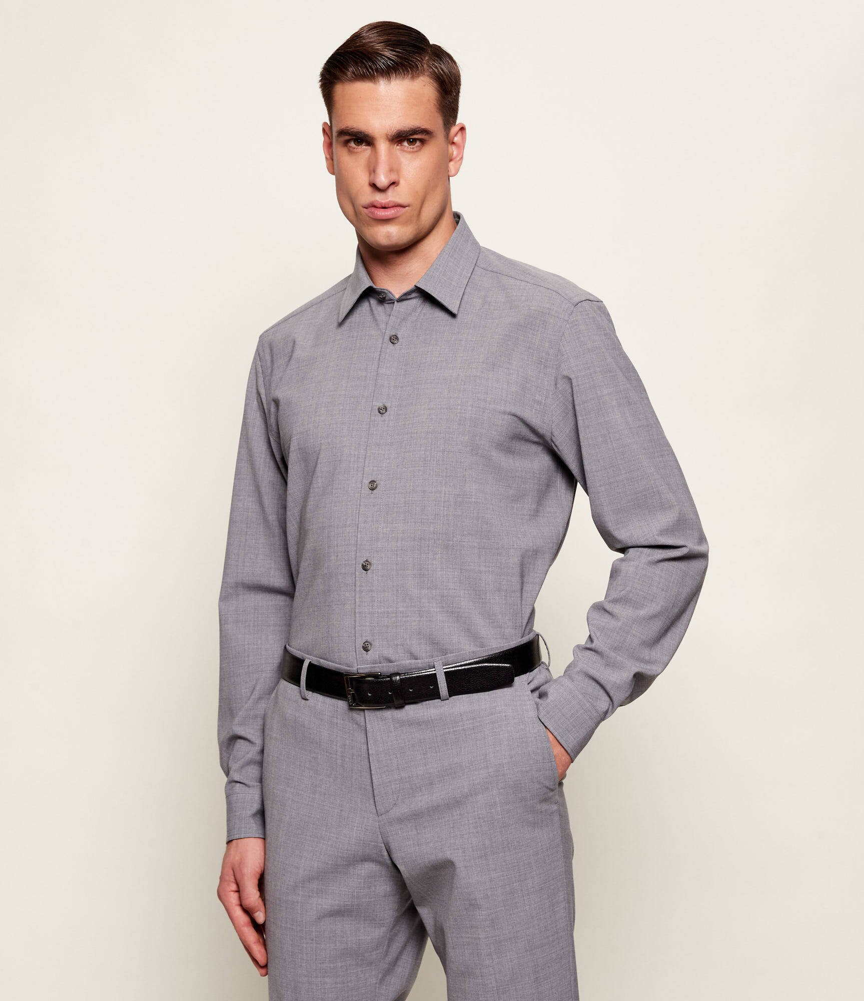 BOSS Black De lână cămașă P-LIAM-K-F-261 | regular fit