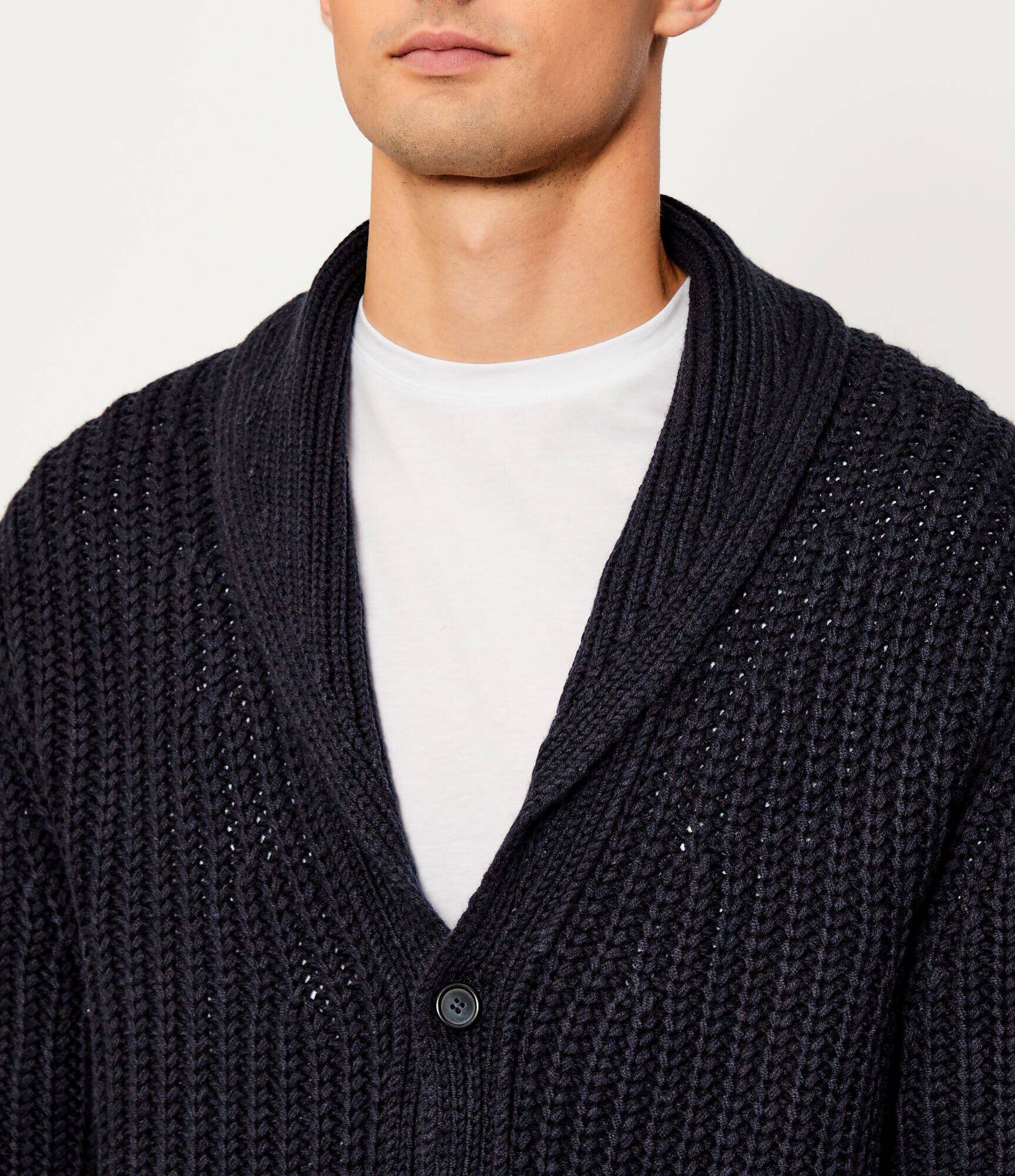 BOSS Black De lână cardigan Horace | BOSS X DAWID BECKHAM | Loose fit cu adaos de cașmir
