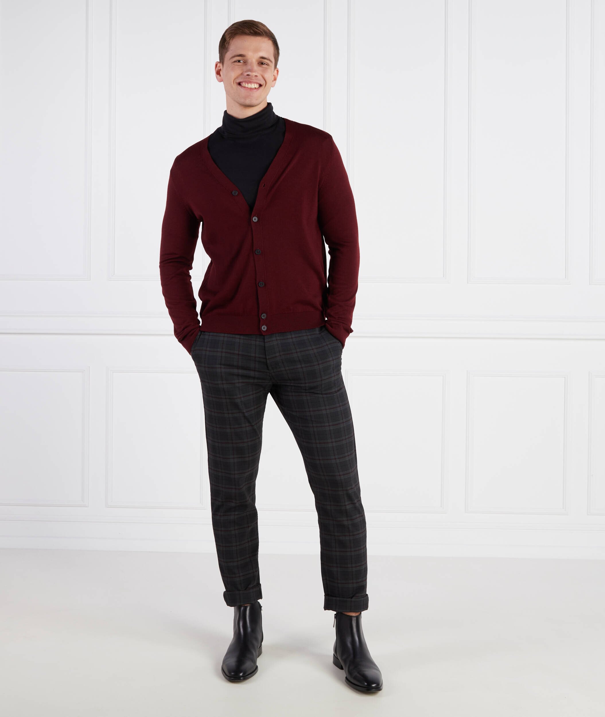 BOSS Black de lână cardigan mardon-l | slim fit