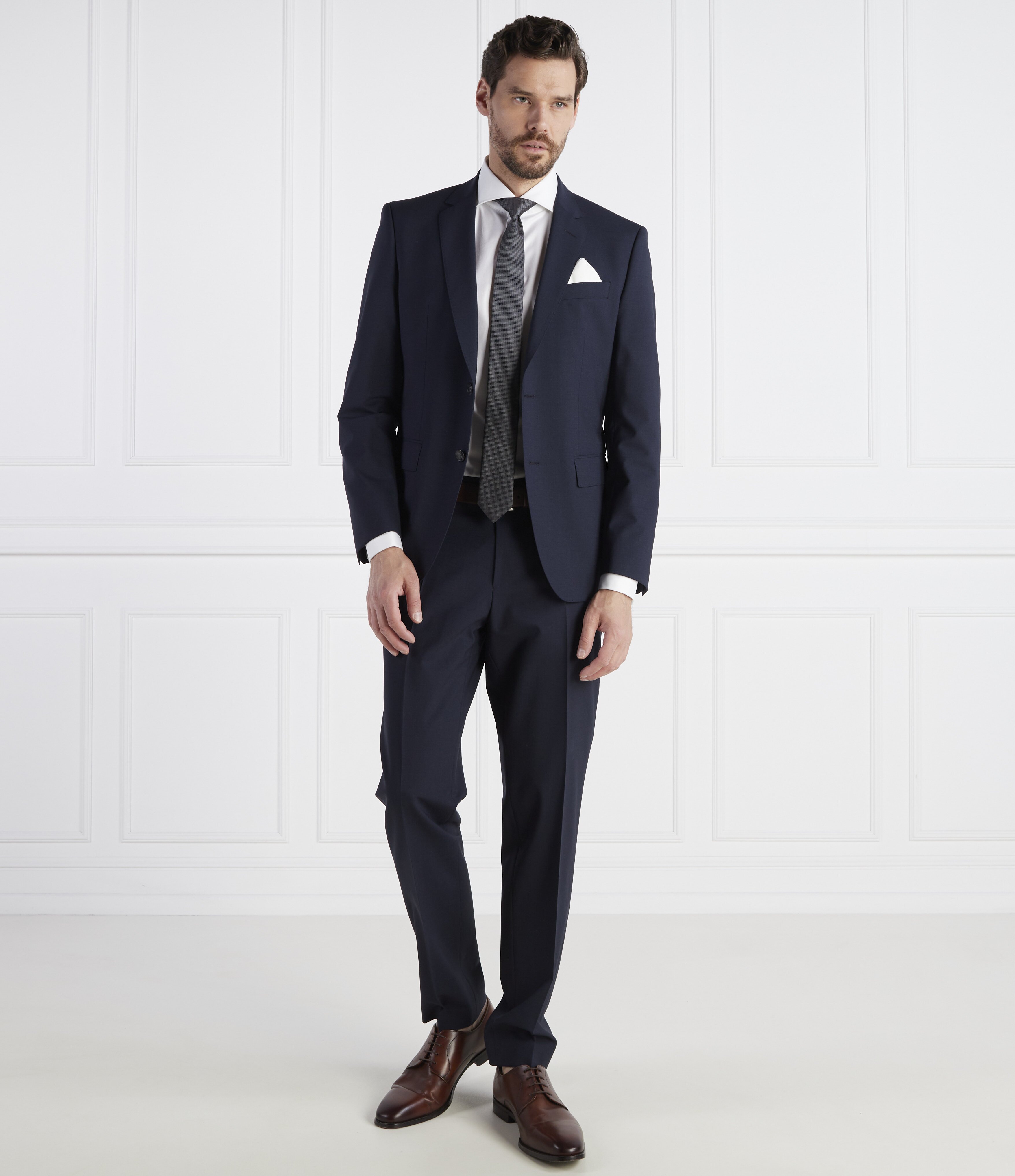 BOSS Black De lână costum H-Huge-2Pcs-224 | Slim Fit