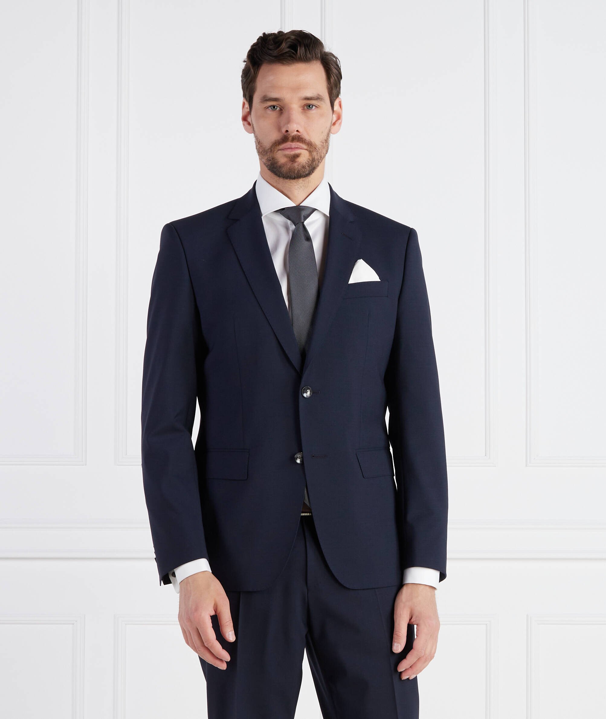 BOSS Black De lână costum H-Huge-2Pcs-224 | Slim Fit