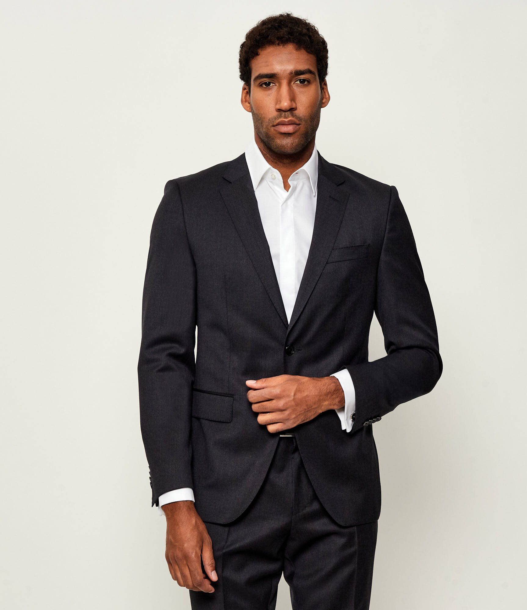 BOSS Black De lână costum H-Huge-2Pcs-224 | Slim Fit