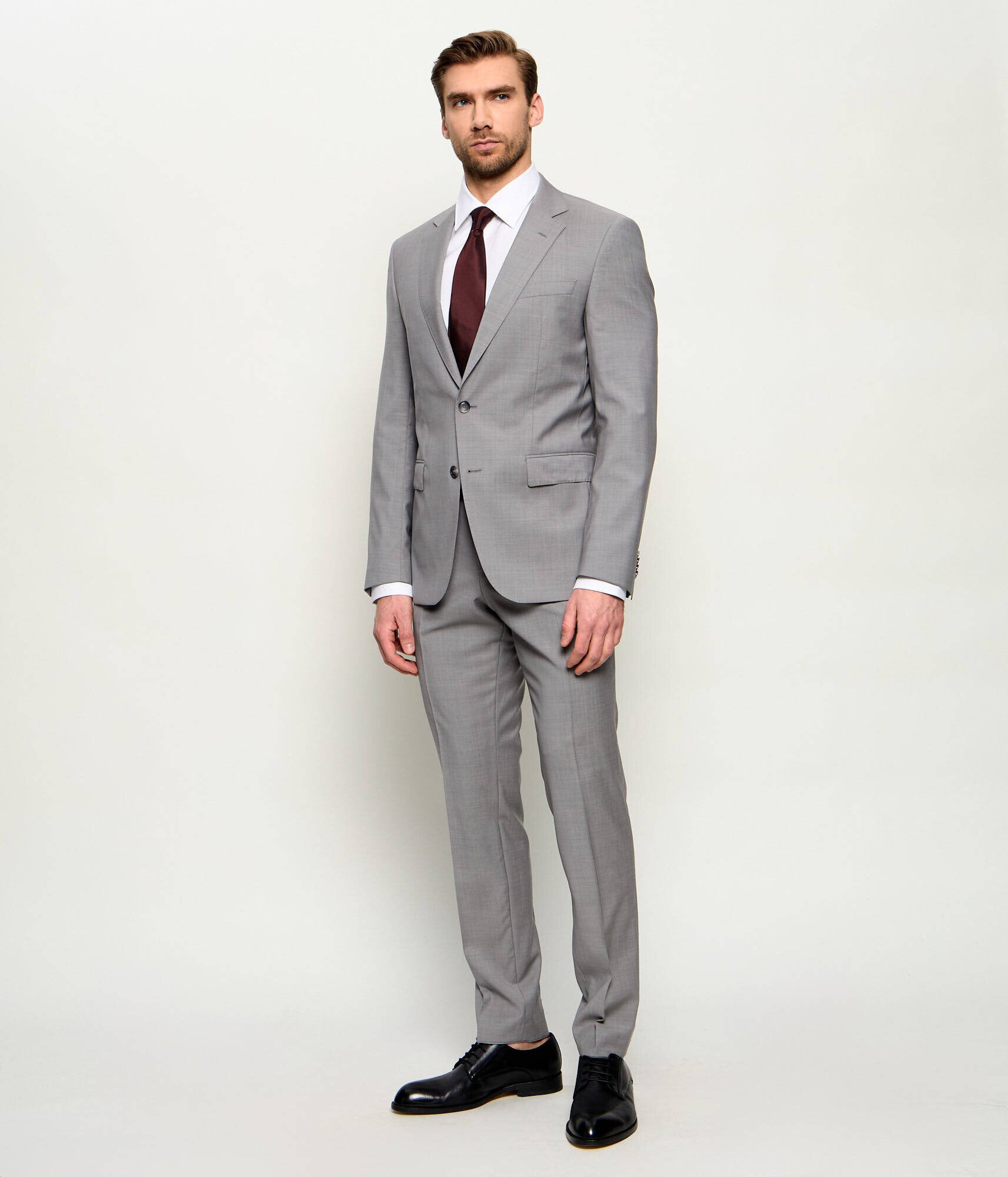 BOSS Black De lână costum H-Huge-2Pcs-253 | Slim Fit