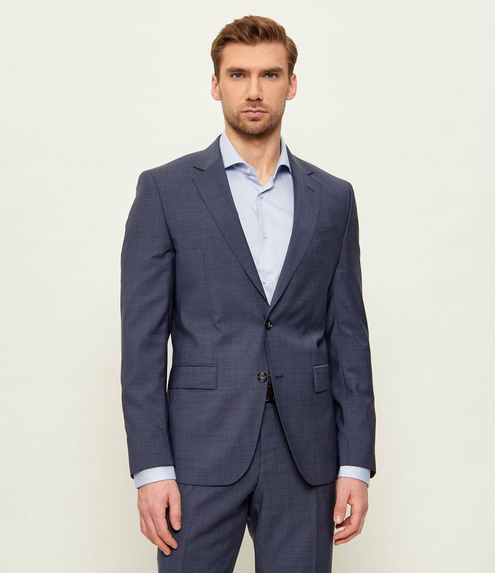 BOSS Black De lână costum H-Huge-2Pcs-253 | Slim Fit