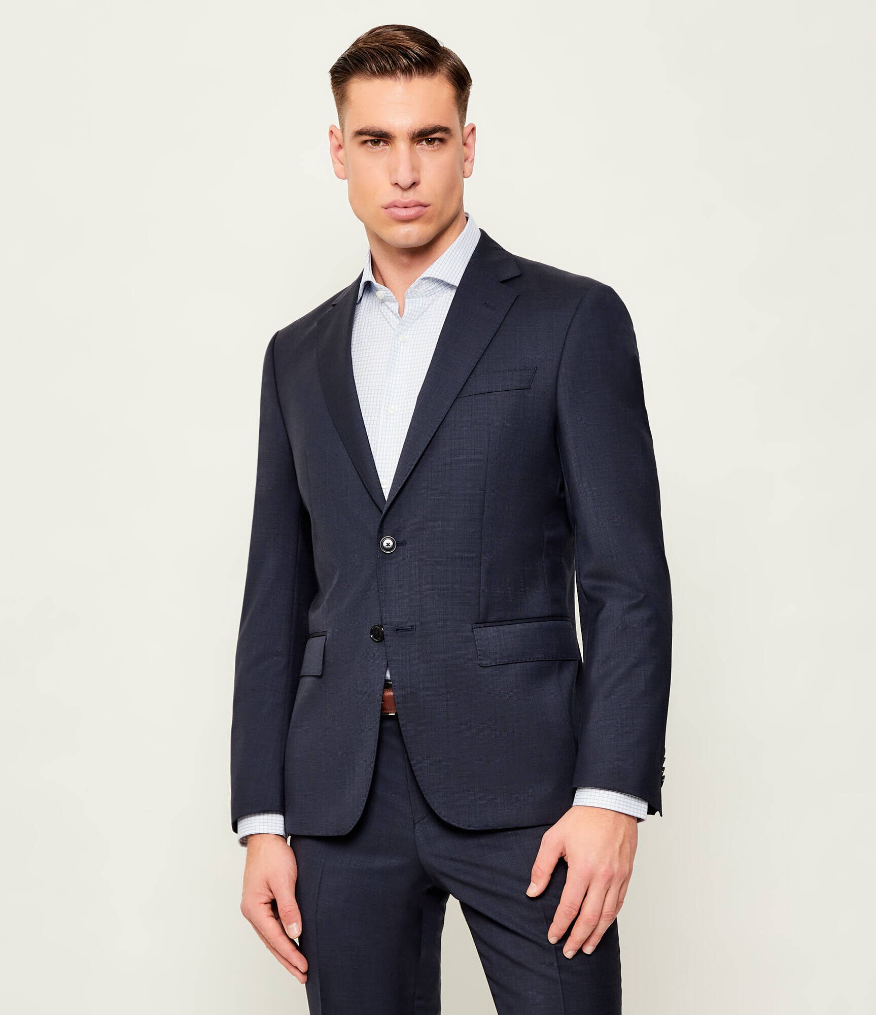 BOSS Black De lână costum H-Huge-2Pcs-253 | Slim Fit