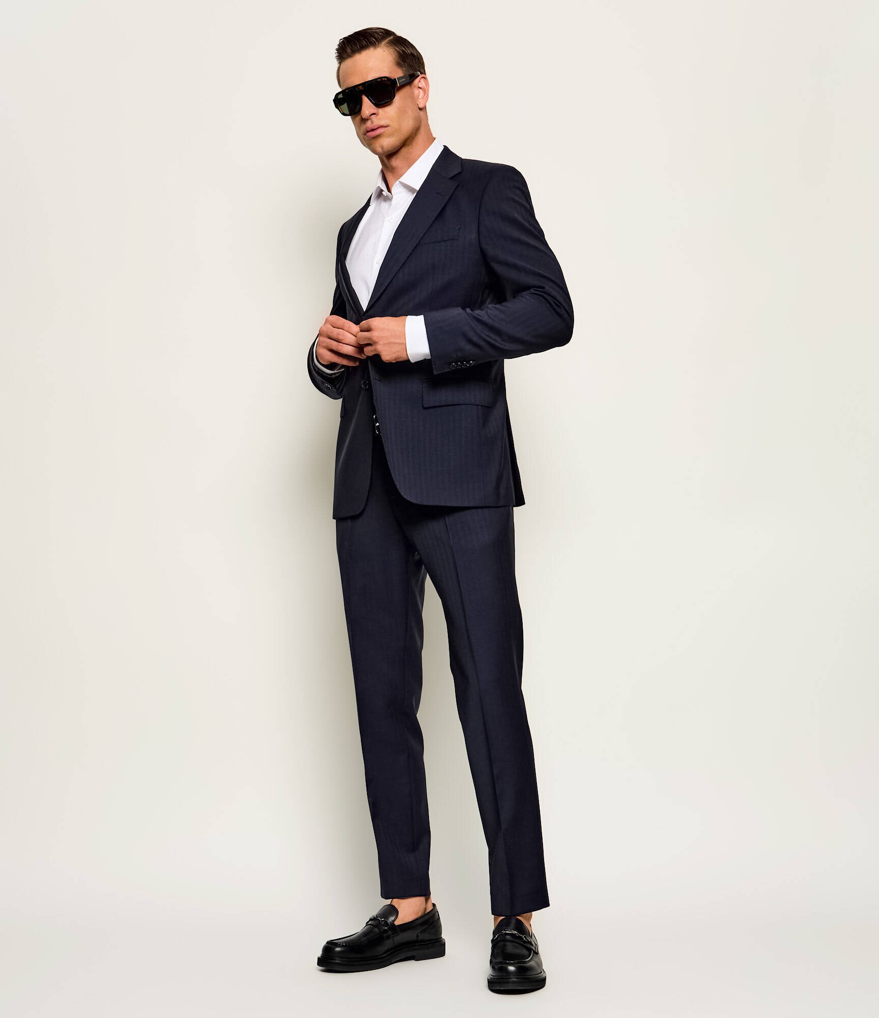 BOSS Black De lână costum H-Huge-2Pcs-263 | Slim Fit