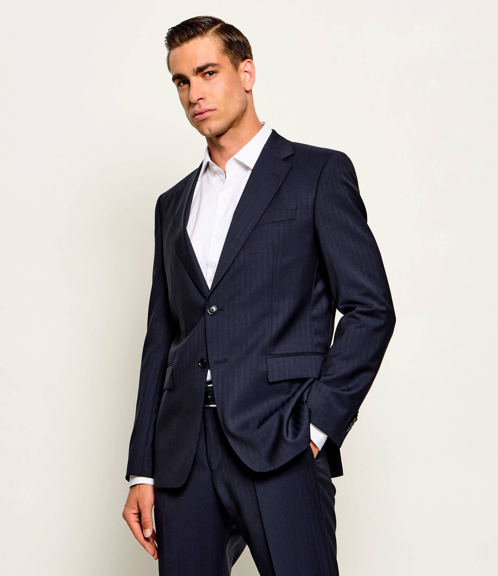BOSS Black De lână costum H-Huge-2Pcs-263 | Slim Fit