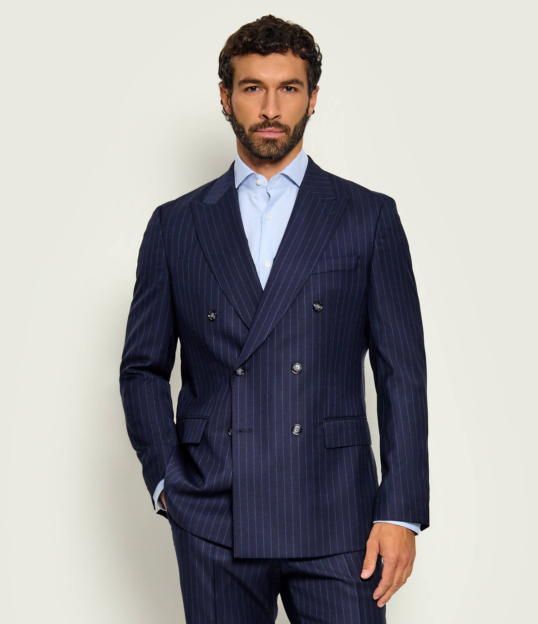 BOSS Black De lână costum H-Huge-2Pcs-DB-264 | Slim Fit