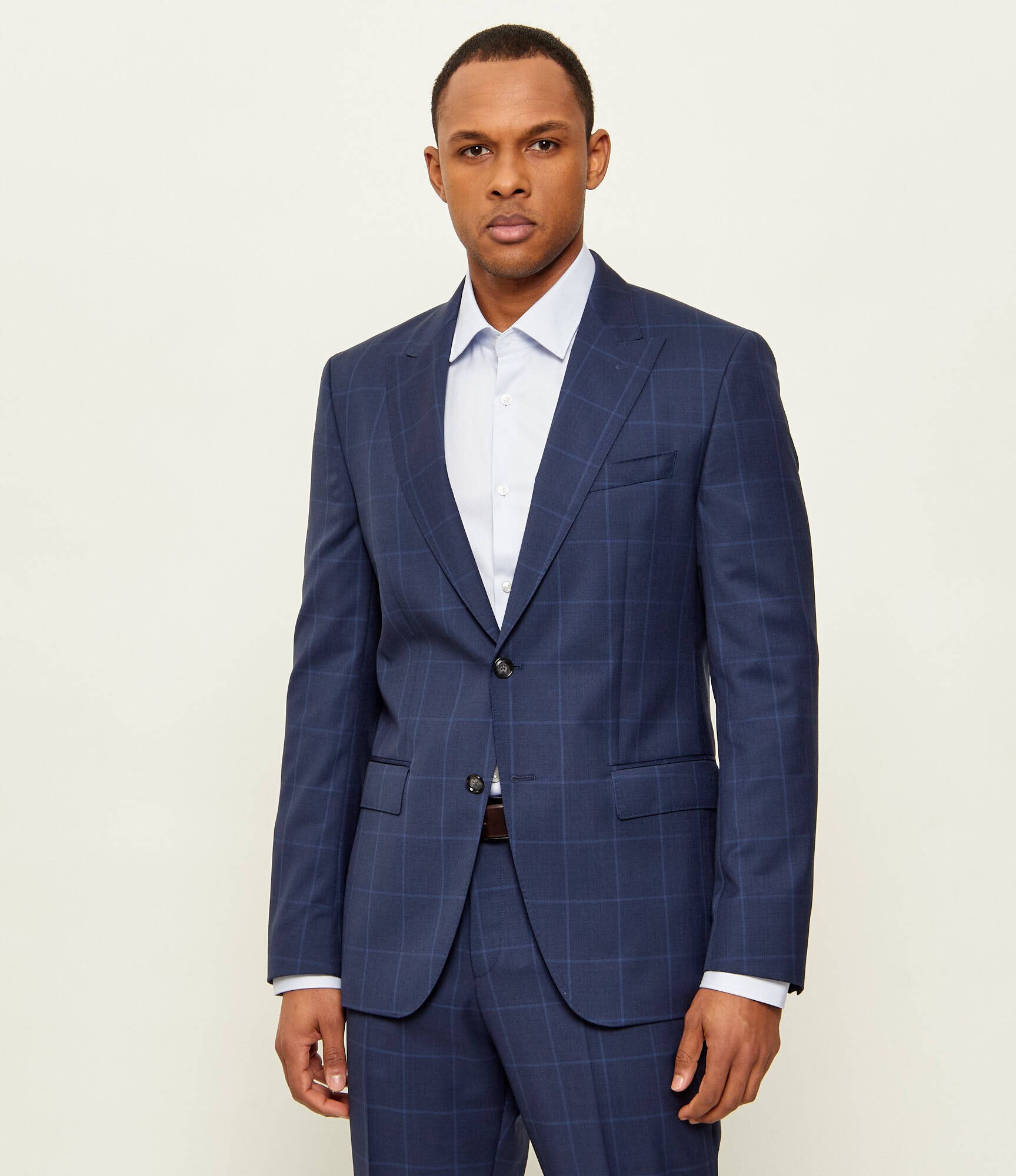 BOSS Black De lână costum H-Huge-2Pcs-Peak-253 | Slim Fit