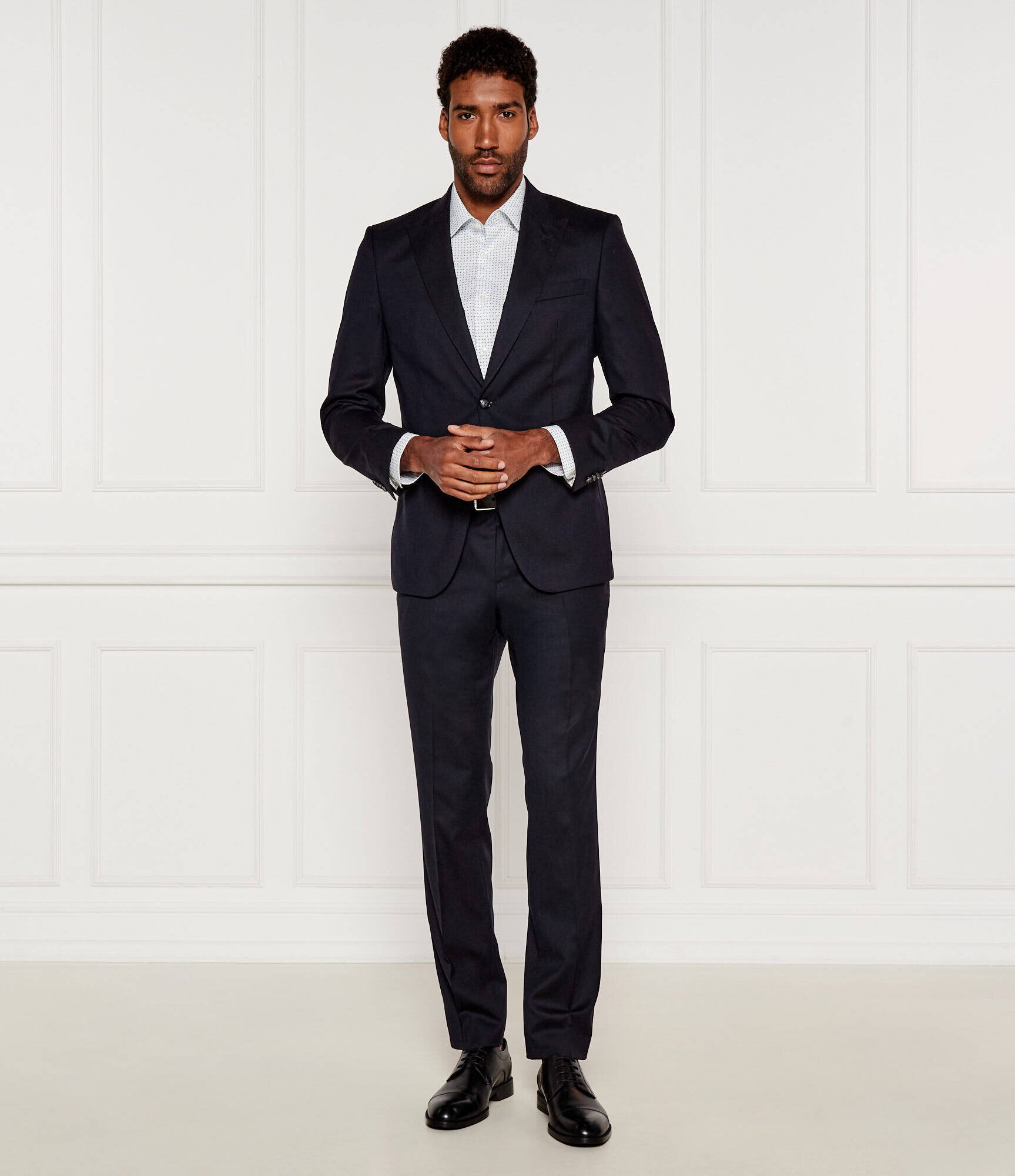 BOSS Black De lână costum H-Huge-2Pcs-Peak-253 | Slim Fit