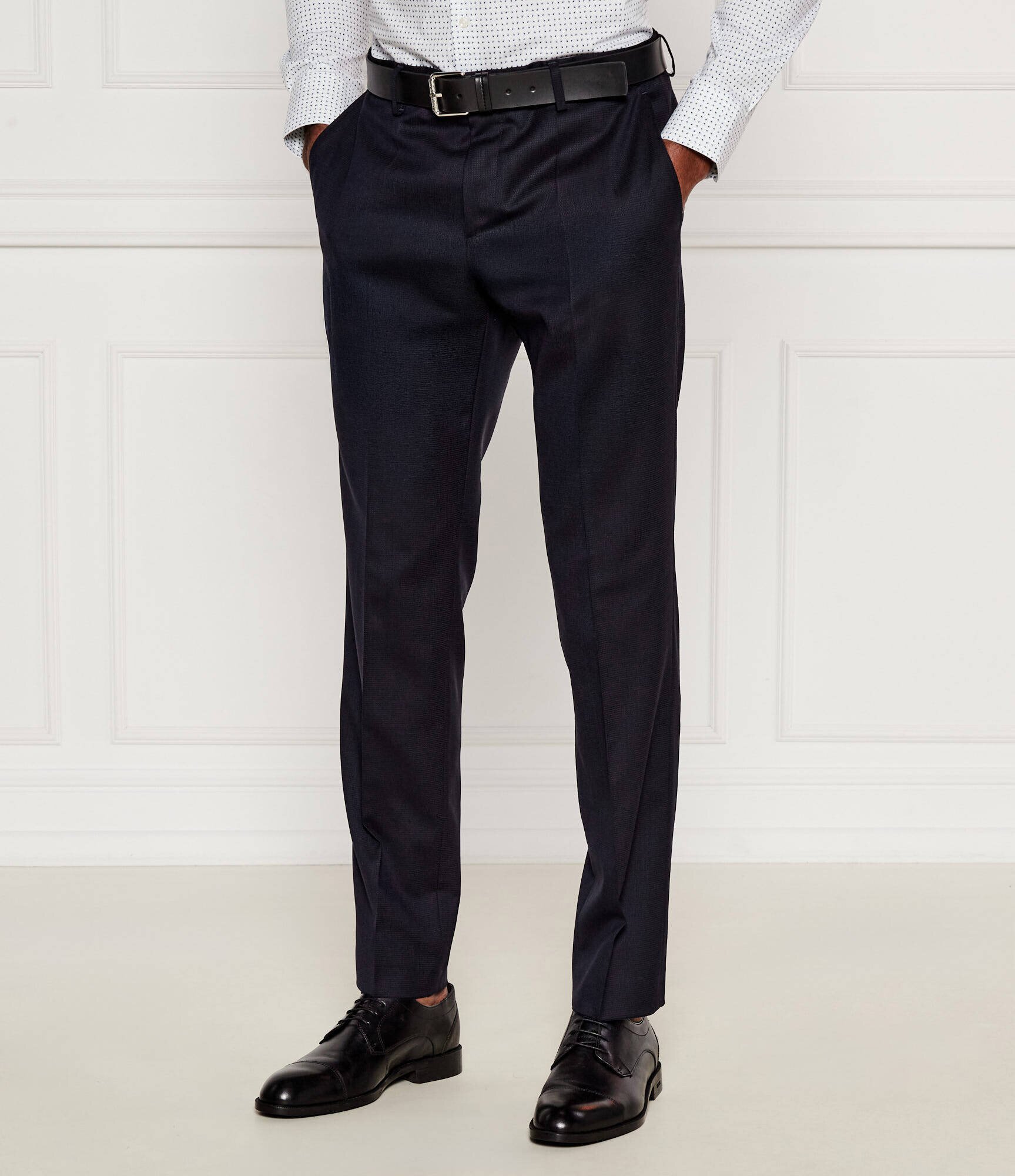 BOSS Black De lână costum H-Huge-2Pcs-Peak-253 | Slim Fit