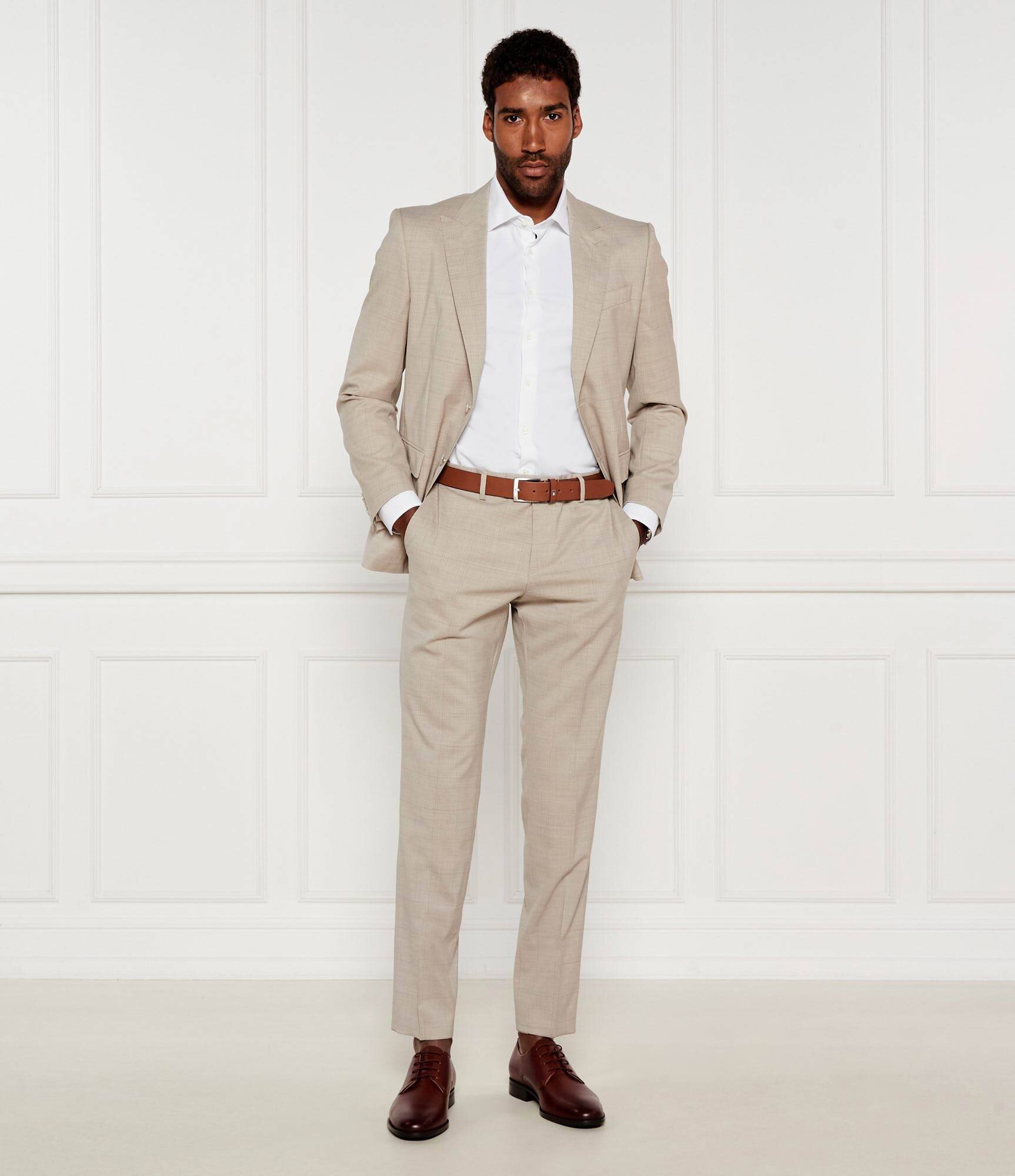 BOSS Black De lână costum H-Huge | Slim Fit | stretch