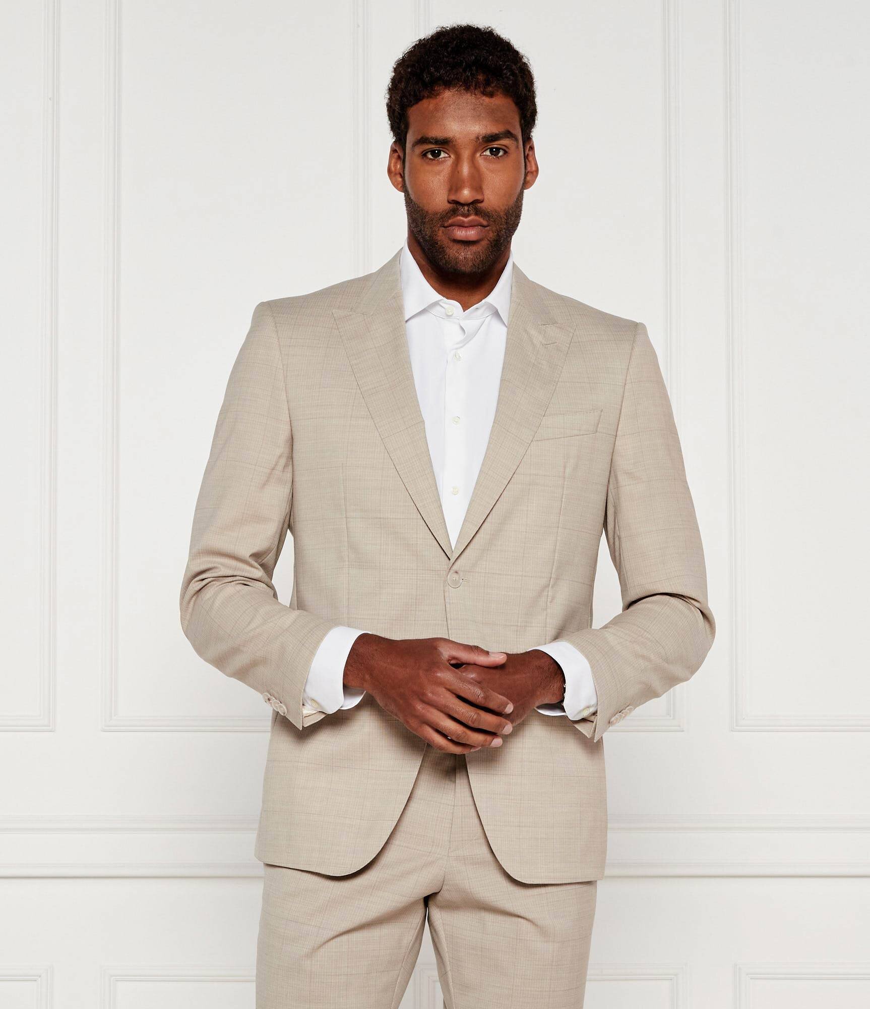 BOSS Black De lână costum H-Huge | Slim Fit | stretch