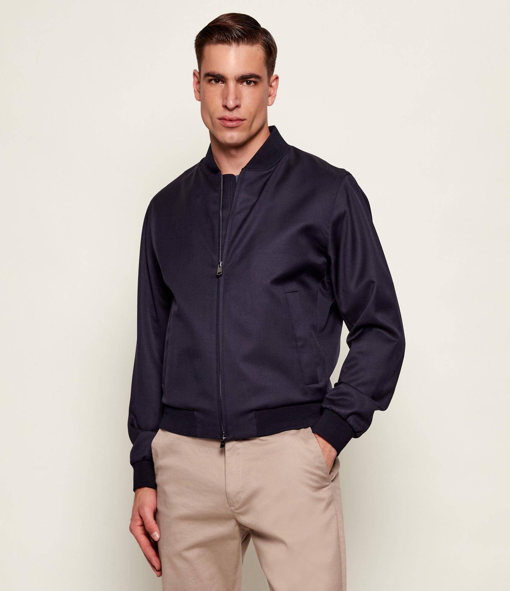 BOSS Black De lână geacă bomber H-Hanry-BMB-B1 | Slim Fit