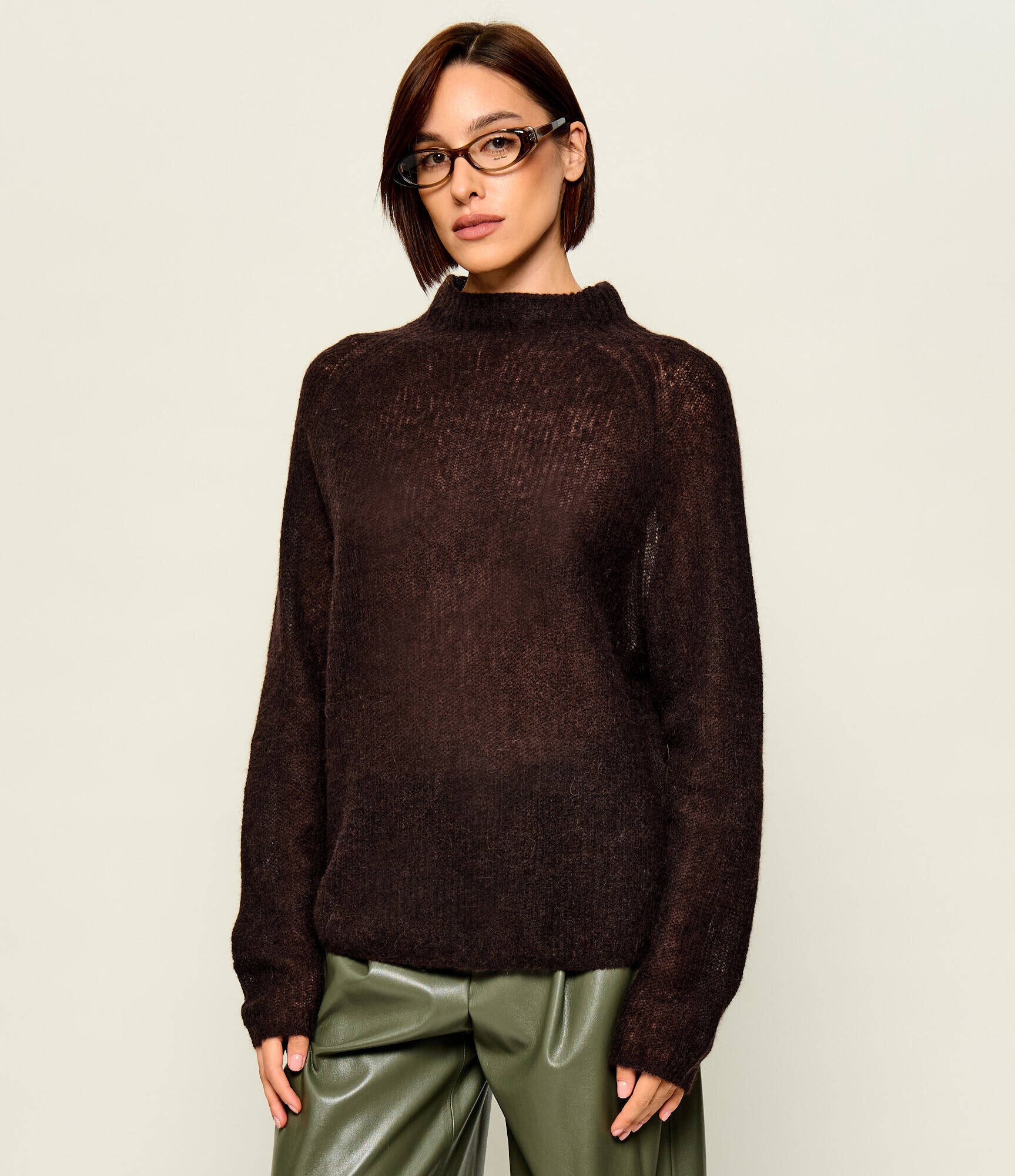 BOSS Black De lână guler înalt Fewena | Relaxed fit