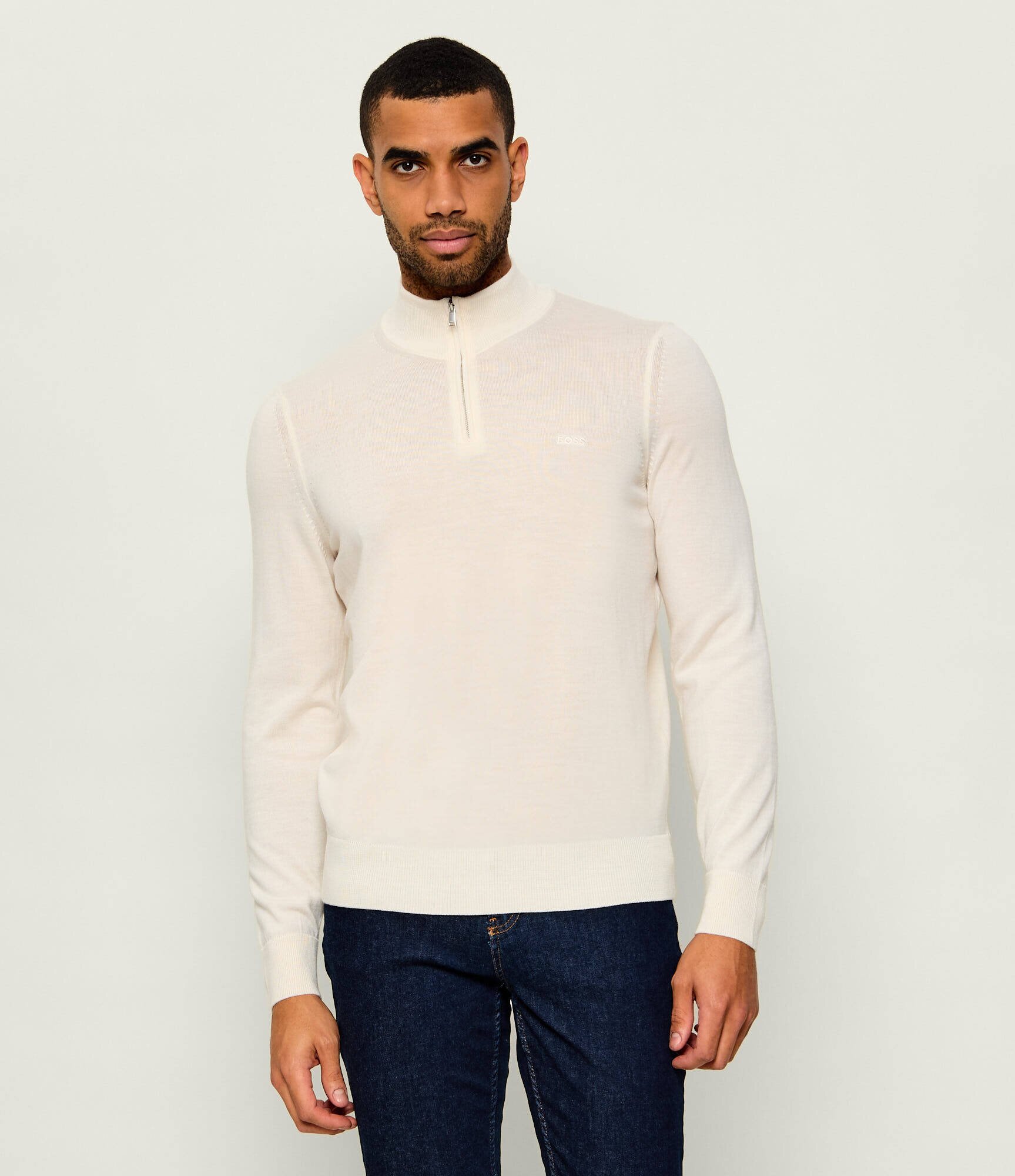 BOSS Black De lână guler înalt H-Ebenji-L | Slim Fit