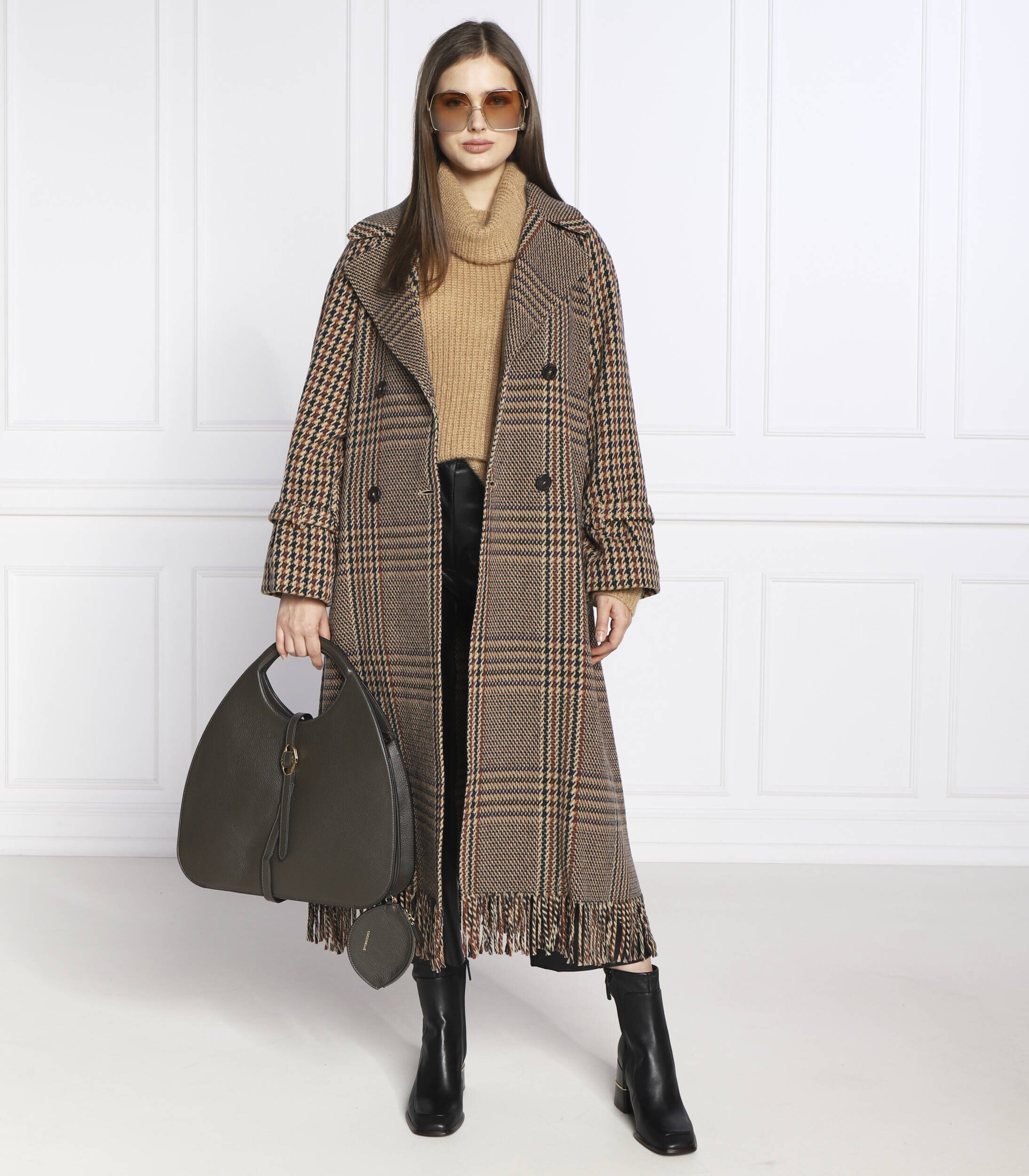 BOSS Black de lână maletă filita | oversize fit