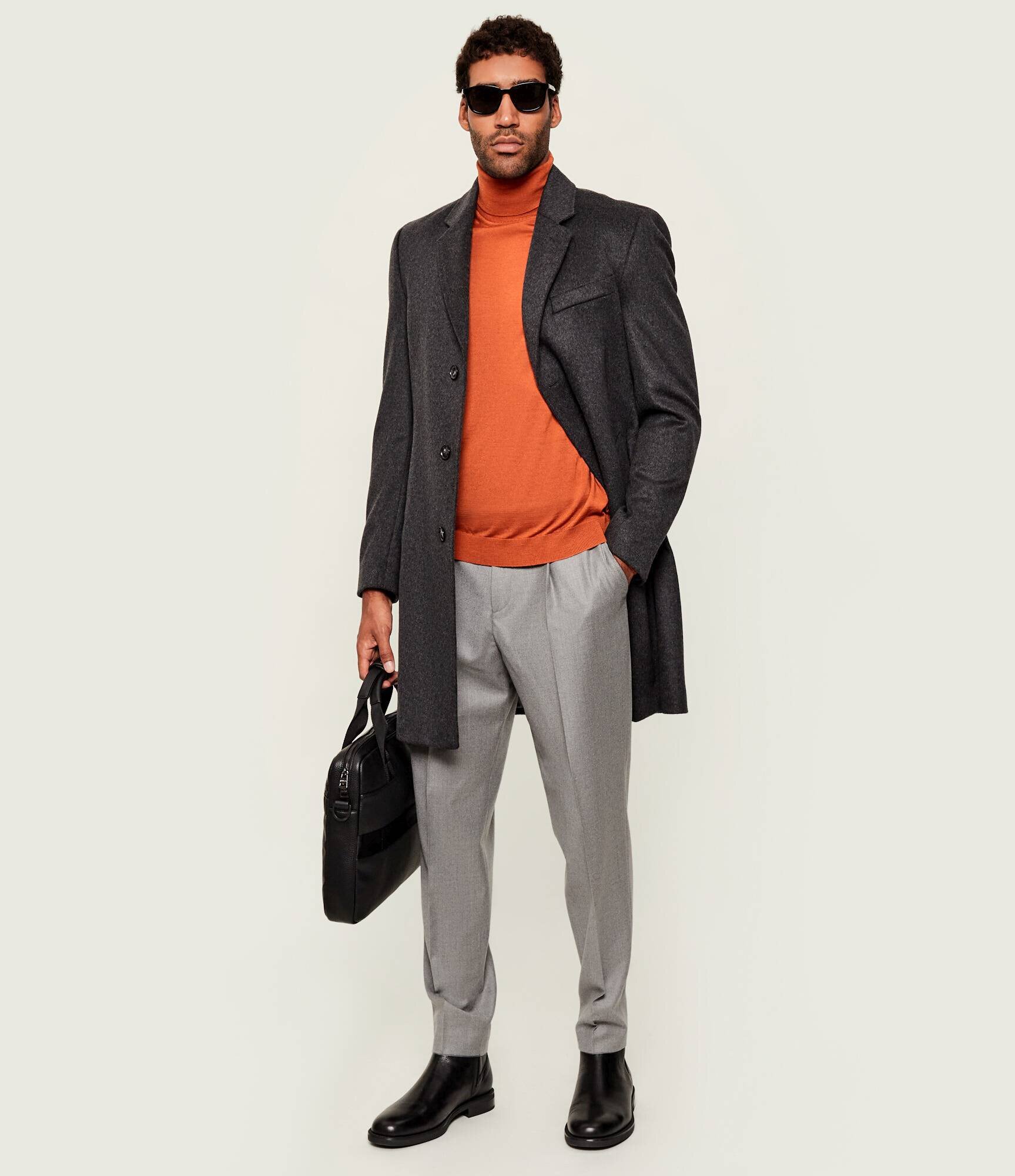 BOSS Black De lână maletă Musso-P | Slim Fit