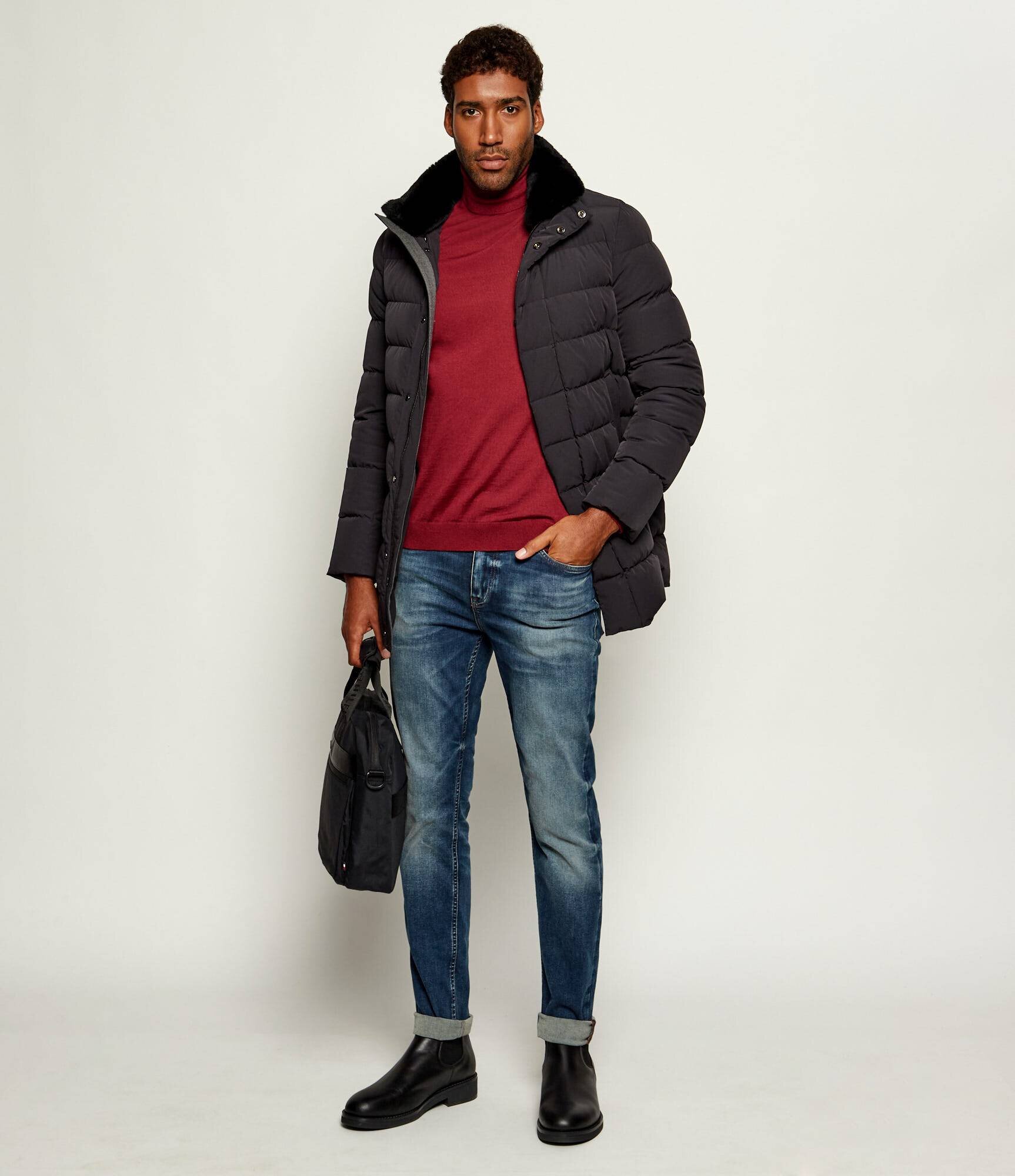 BOSS Black De lână maletă Musso-P | Slim Fit