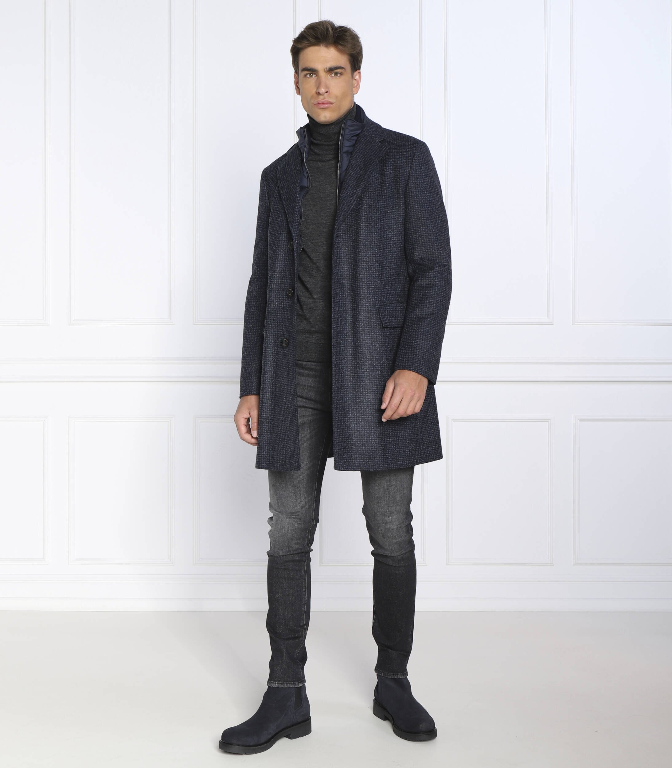 BOSS Black de lână maletă musso-p | slim fit