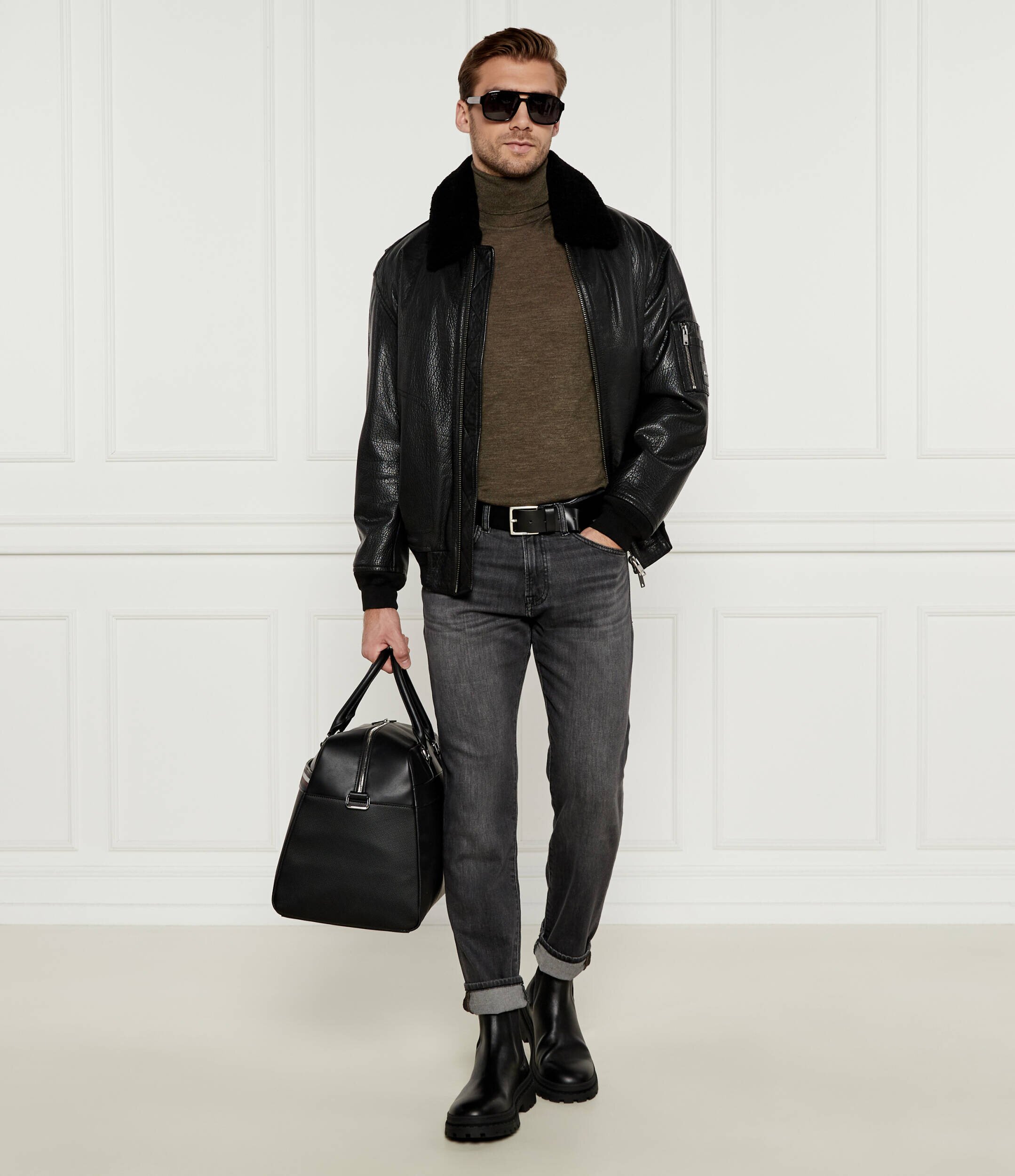 BOSS Black De lână Musso-P | Slim Fit