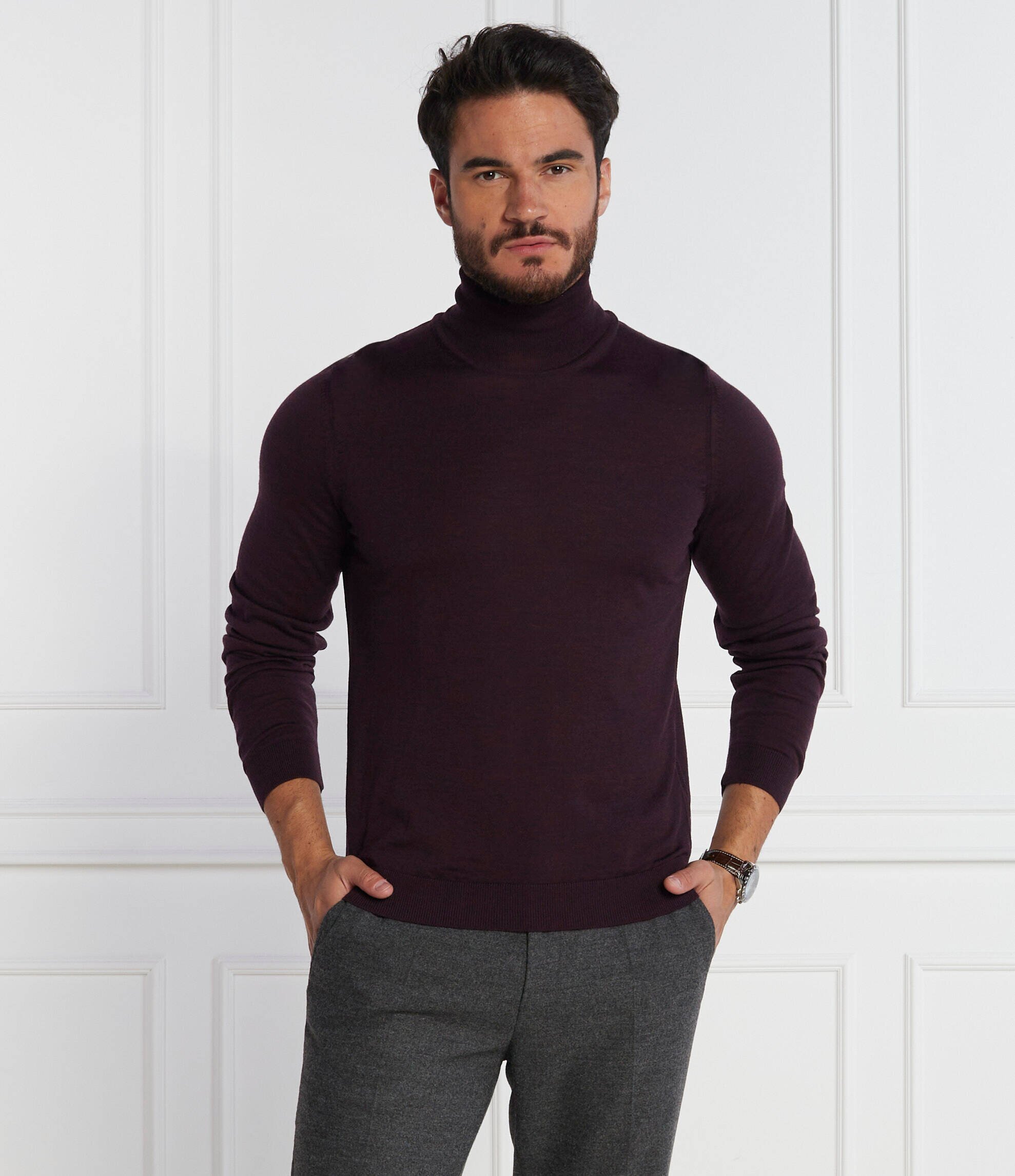 BOSS Black De lână Musso-P | Slim Fit
