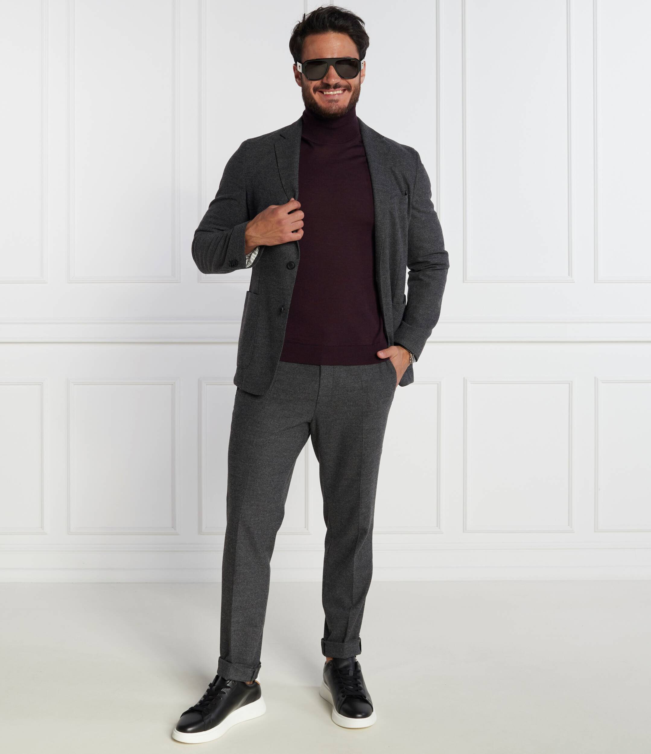 BOSS Black De lână Musso-P | Slim Fit