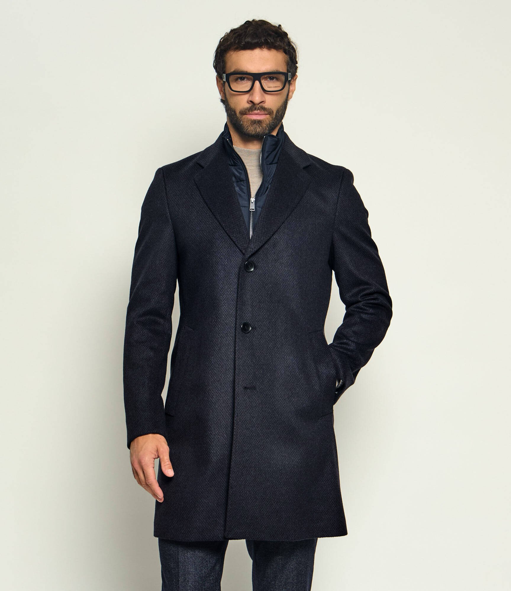 BOSS Black De lână palton 2 în 1 H-Hyde-BIB-264 cu adaos de cașmir