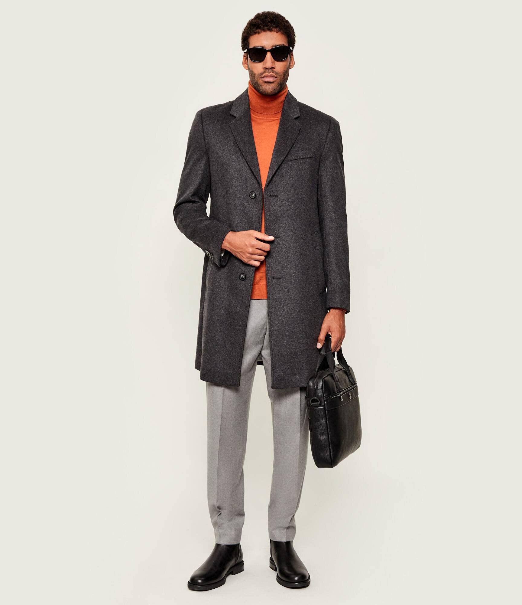 BOSS Black De lână palton H-Hyde-254 cu adaos de cașmir