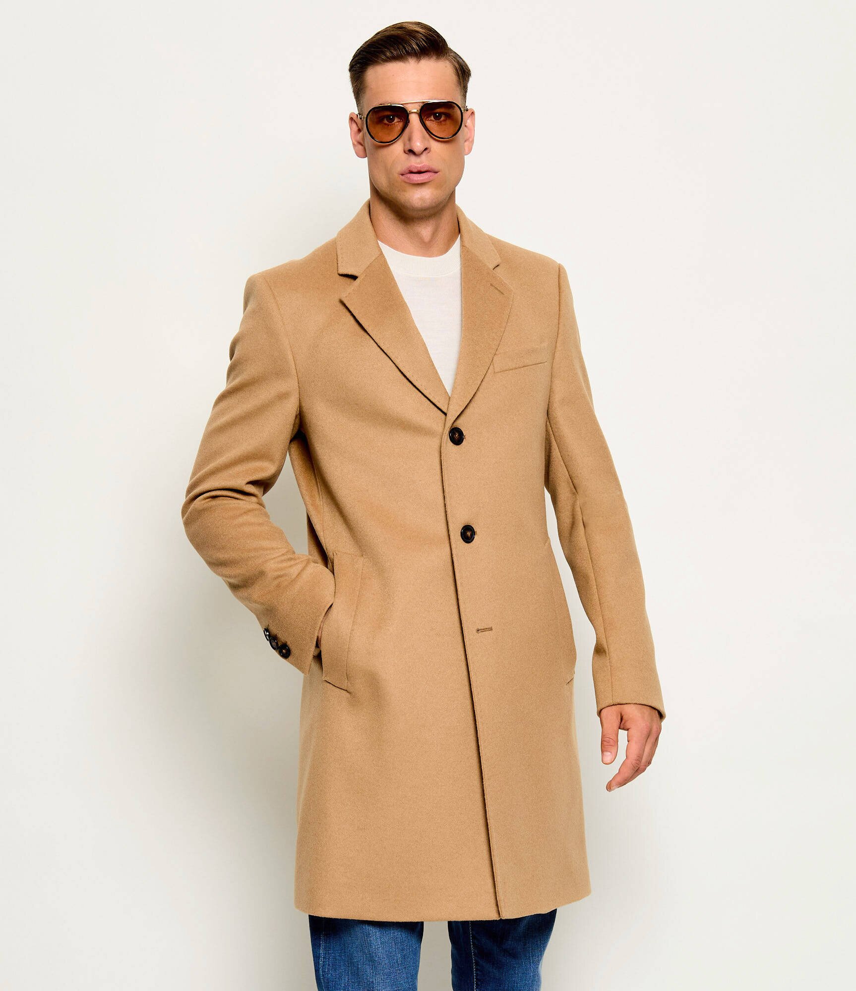 BOSS Black De lână palton H-Hyde-264 cu adaos de cașmir