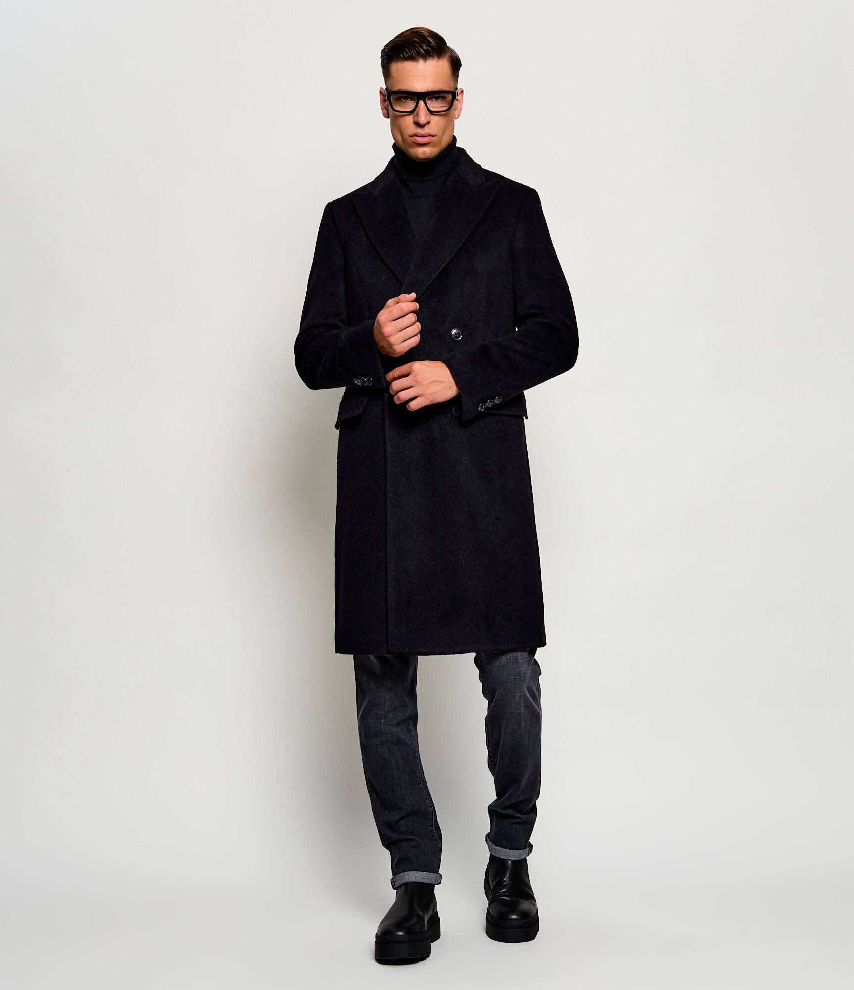 BOSS Black De lână palton H-Hyde-DB-Peak-264