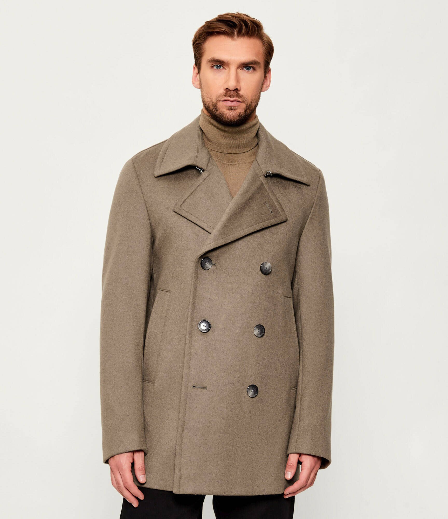 BOSS Black De lână palton H-Hyde-Pcoat-254 cu adaos de cașmir