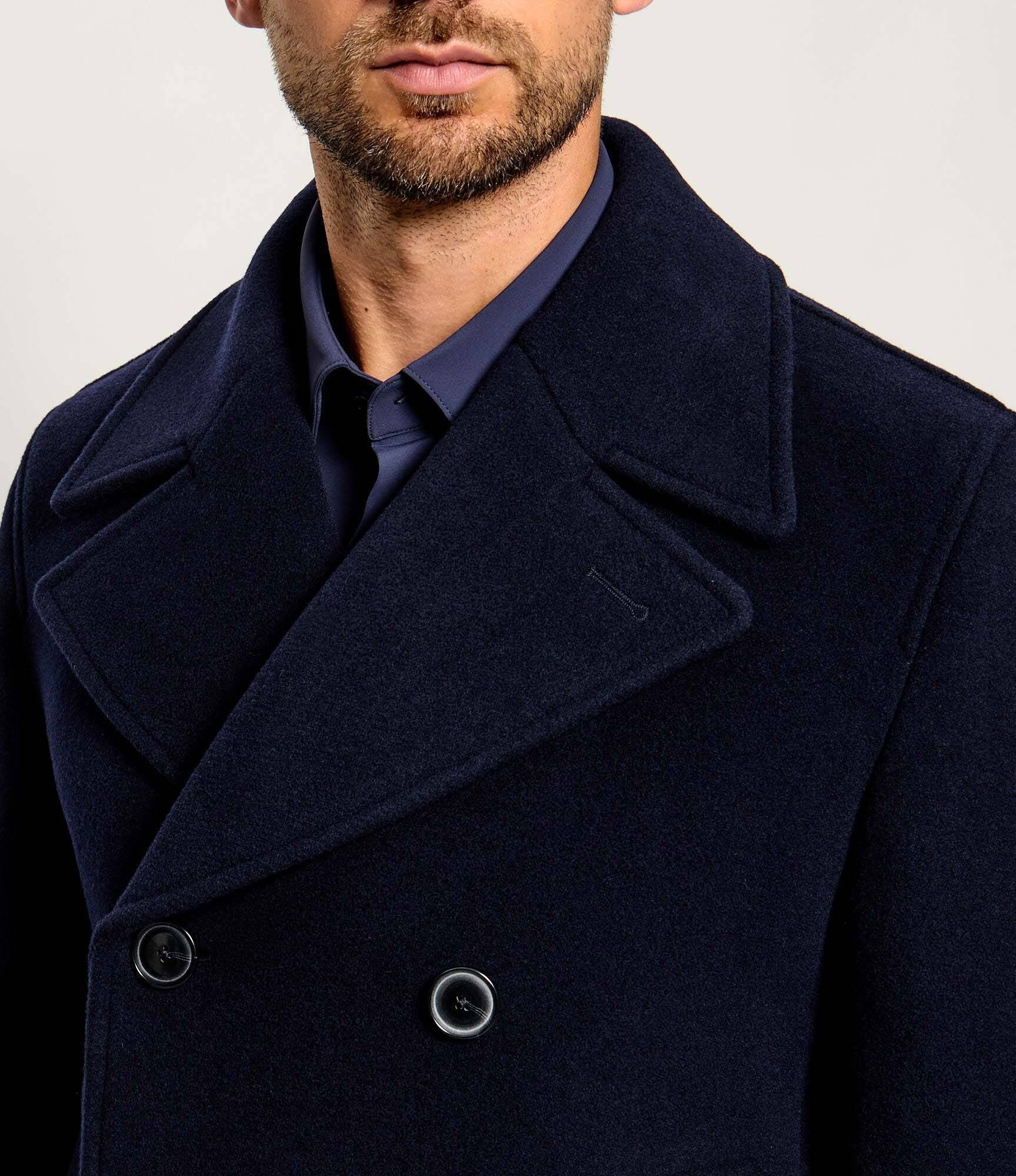 BOSS Black De lână palton H-Hyde-Peacoat-264