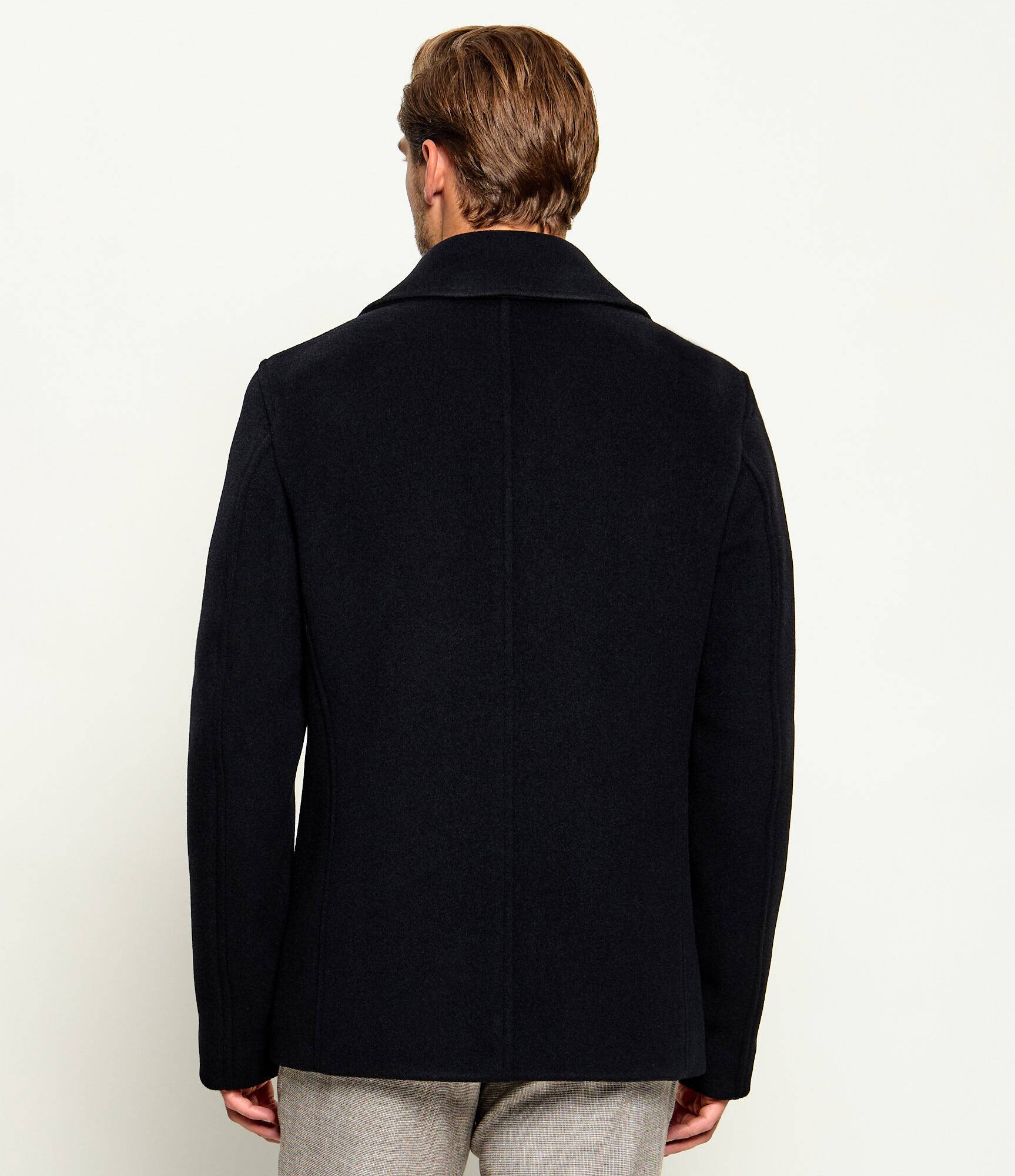 BOSS Black De lână palton H-Hyde-Peacoat-264
