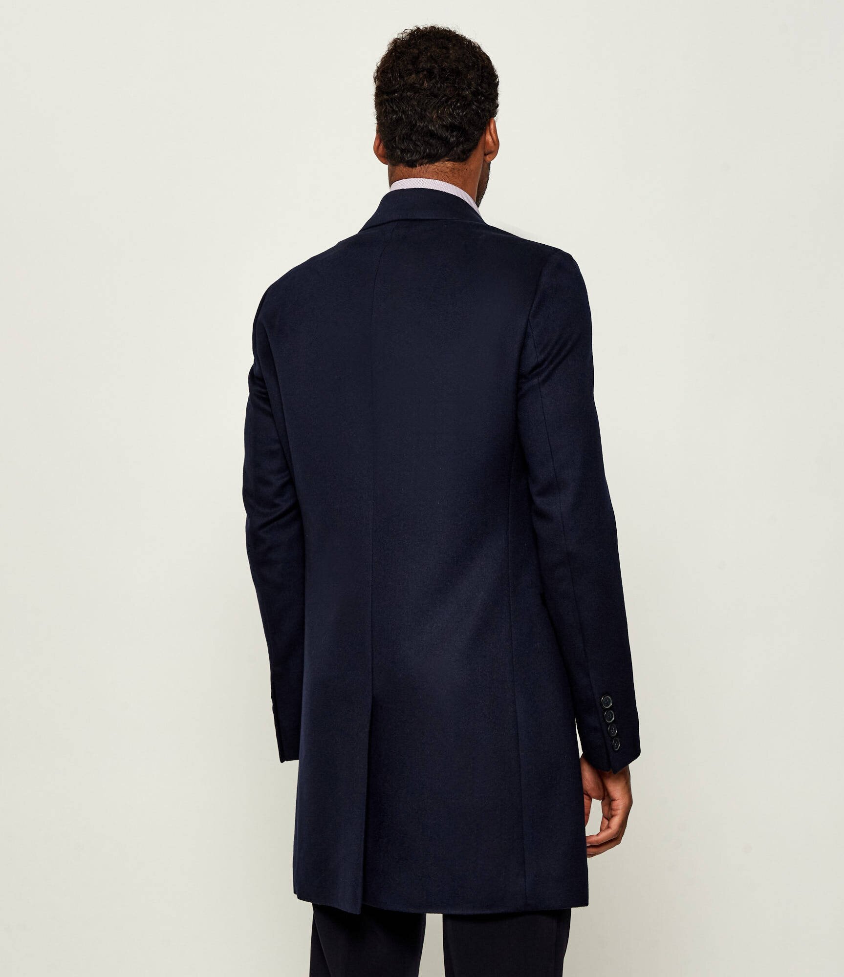BOSS Black De lână palton SB-Coat-254_DB| Boss x Beckham cu adaos de cașmir
