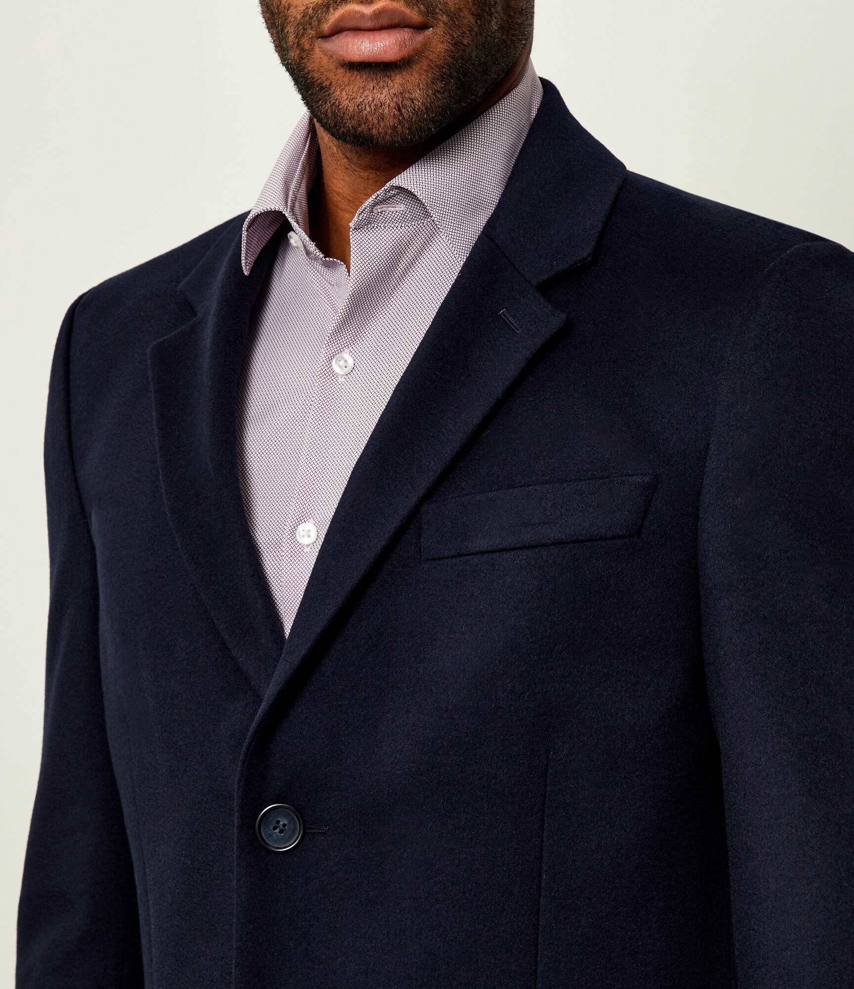 BOSS Black De lână palton SB-Coat-254_DB| Boss x Beckham cu adaos de cașmir