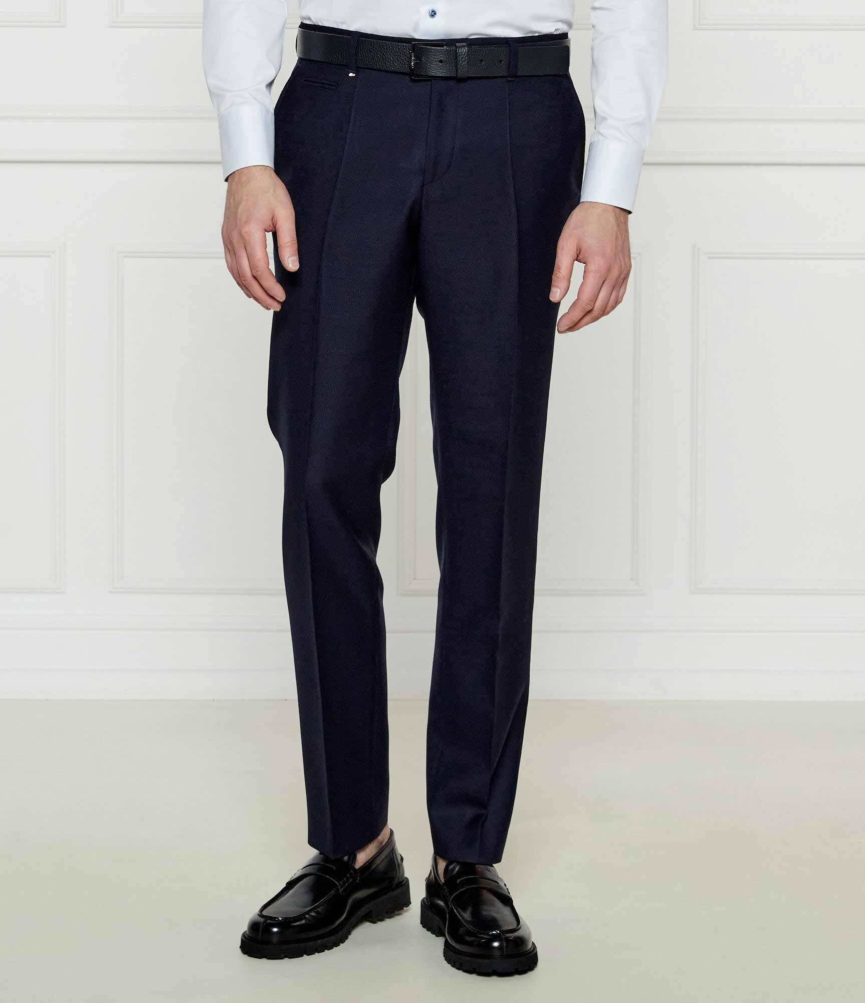 BOSS Black De lână pantaloni C-Genius-243 | Slim Fit