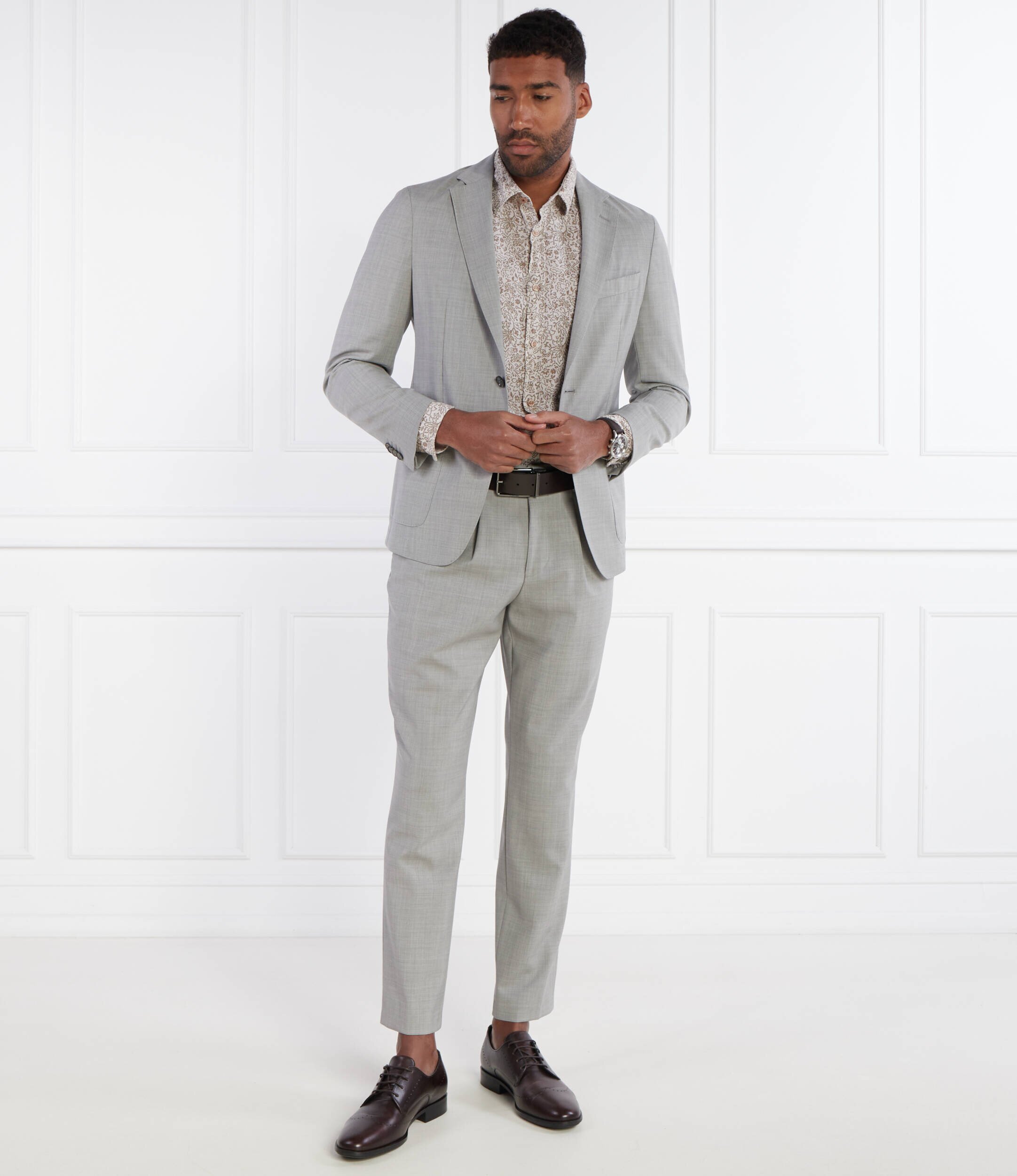 BOSS Black De lână pantaloni C-Perin-RDS-233 | Slim Fit