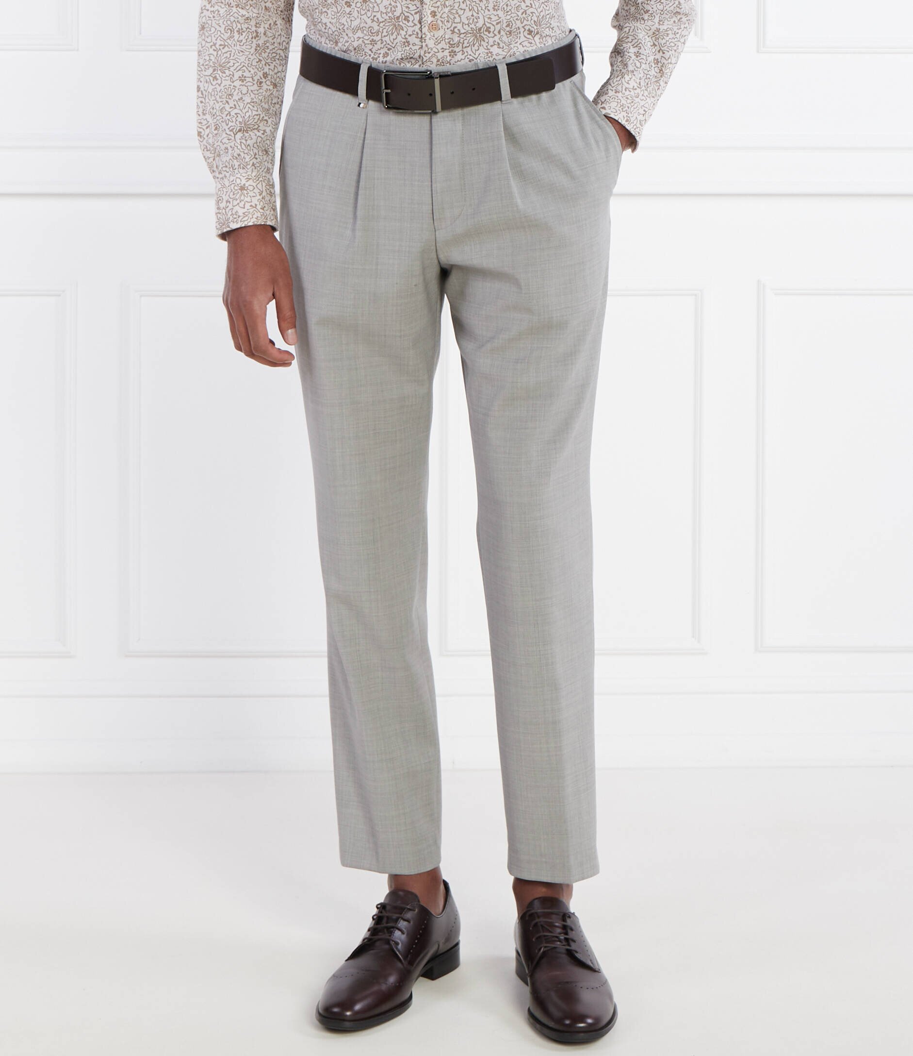 BOSS Black De lână pantaloni C-Perin-RDS-233 | Slim Fit
