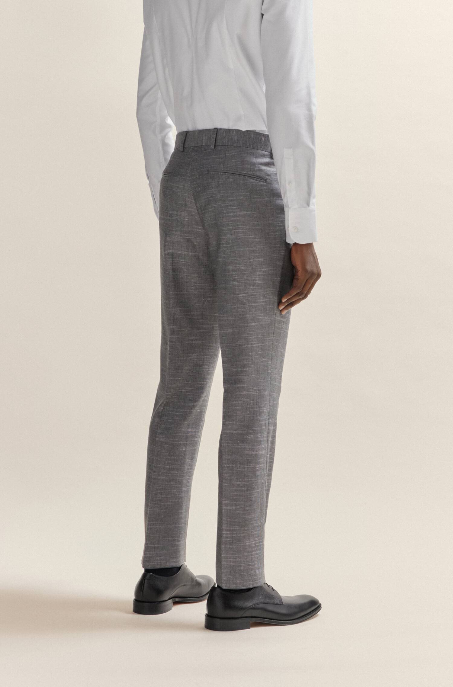 BOSS Black De lână pantaloni H-Genius-241 | Regular Fit | cu adaos de in